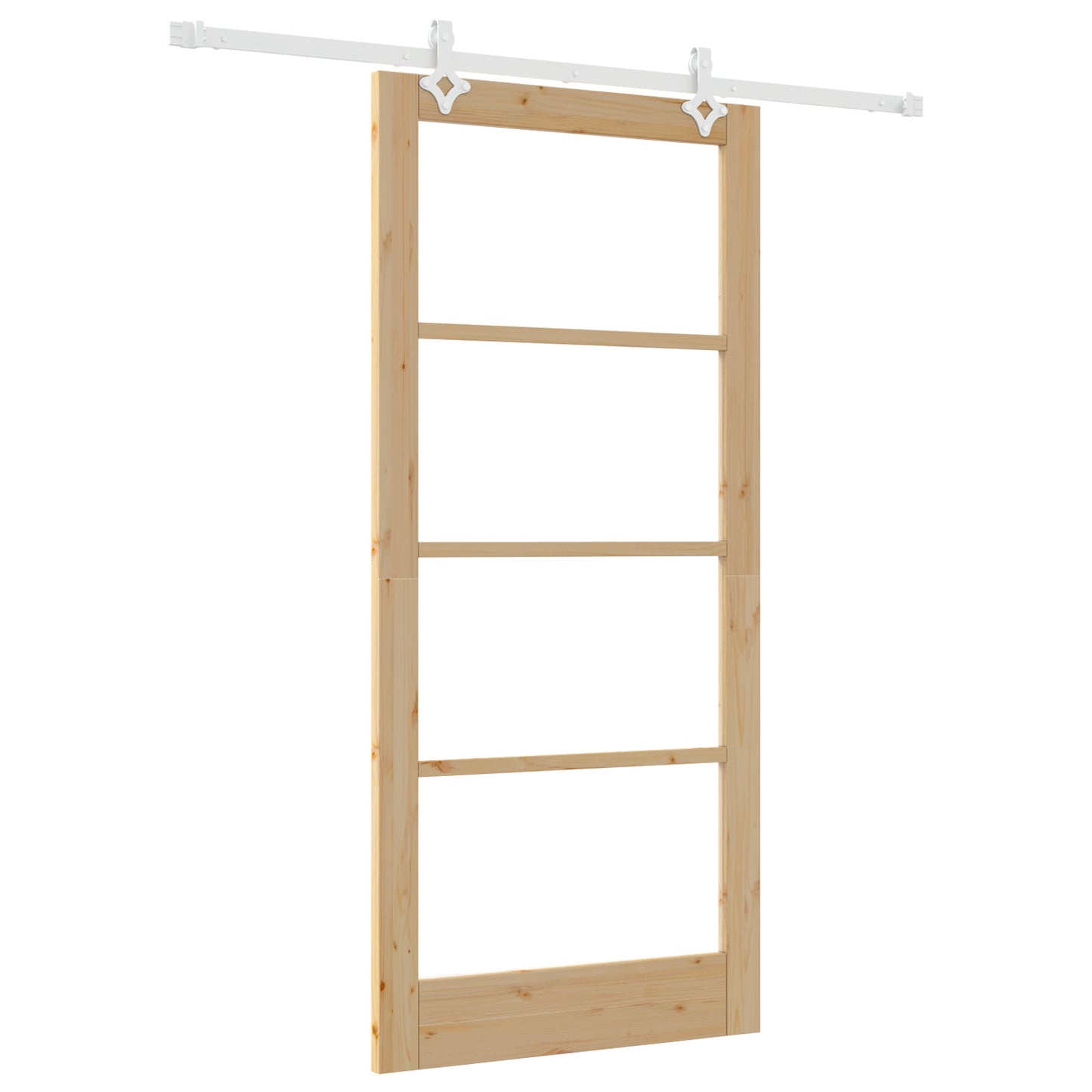 Sliding Door with Hardware Set 93x202 cm Solid Wood Pine, vidaXL Interior Door with Glass 'ORKDAL'93x202x4 cm Solid Wood Pine