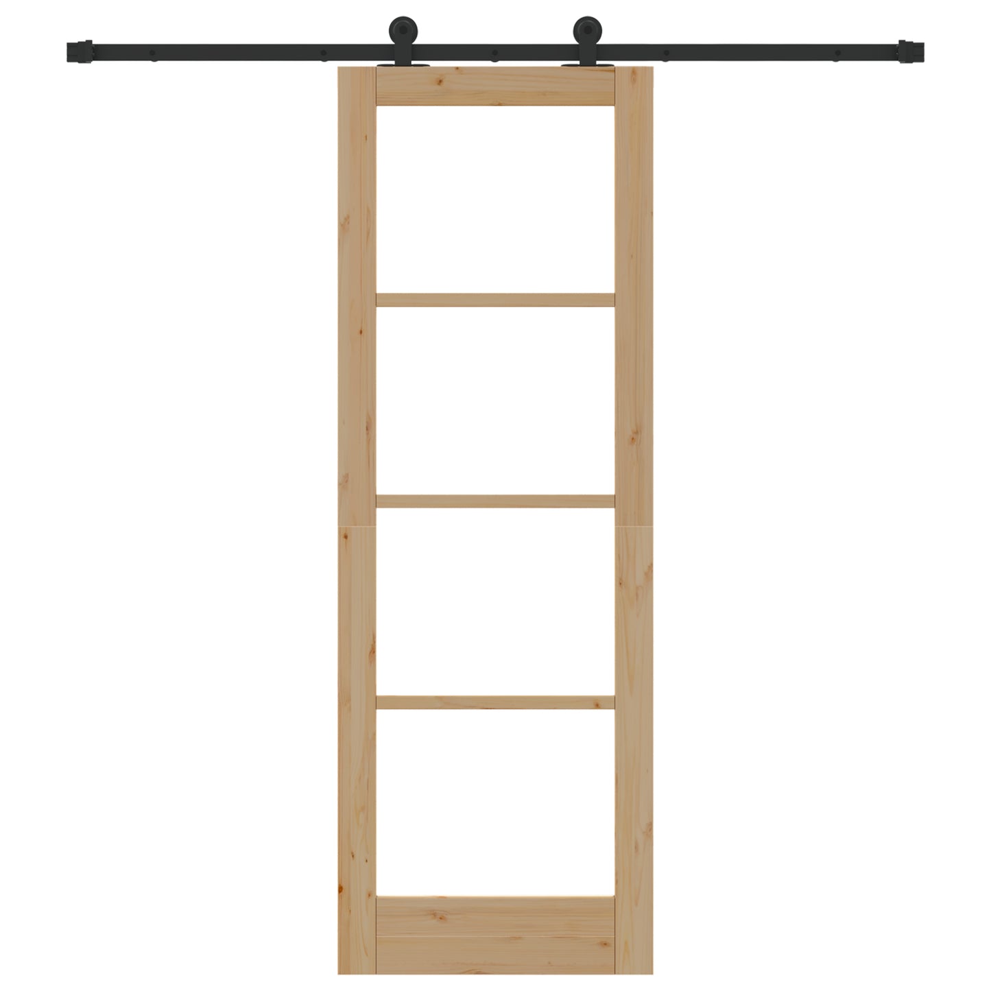 Sliding Door with Hardware Set "ORKDAL" Solid Wood & Glass, vidaXL Interior Door with Glass "ORKDAL" 73.5x211x4 cm Solid Wood Pine