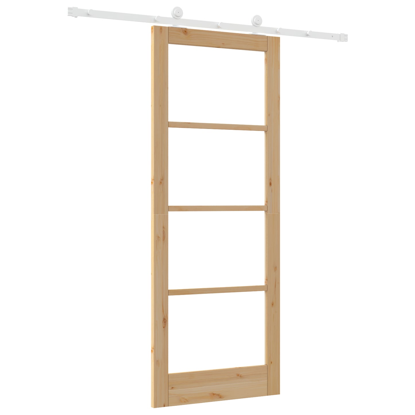 Sliding Door with Hardware Set 'ORKDAL'Solid Wood & Glass, vidaXL Interior Door with Glass 'ORKDAL'83x211x4 cm Solid Wood Pine