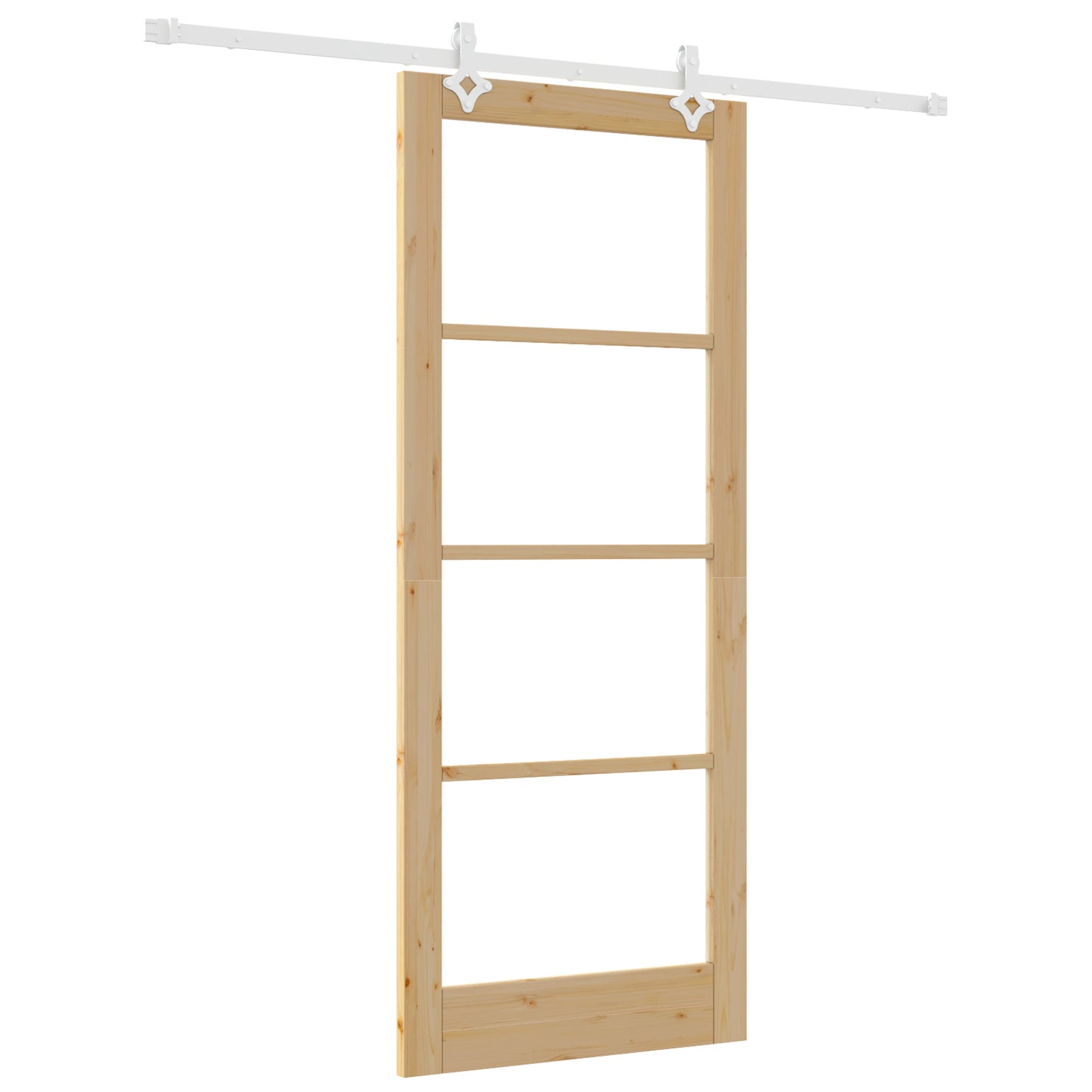 Sliding Door with Hardware Set 86x211 cm Solid Wood Pine, vidaXL Interior Door with Glass 'ORKDAL'86x211x4 cm Solid Wood Pine
