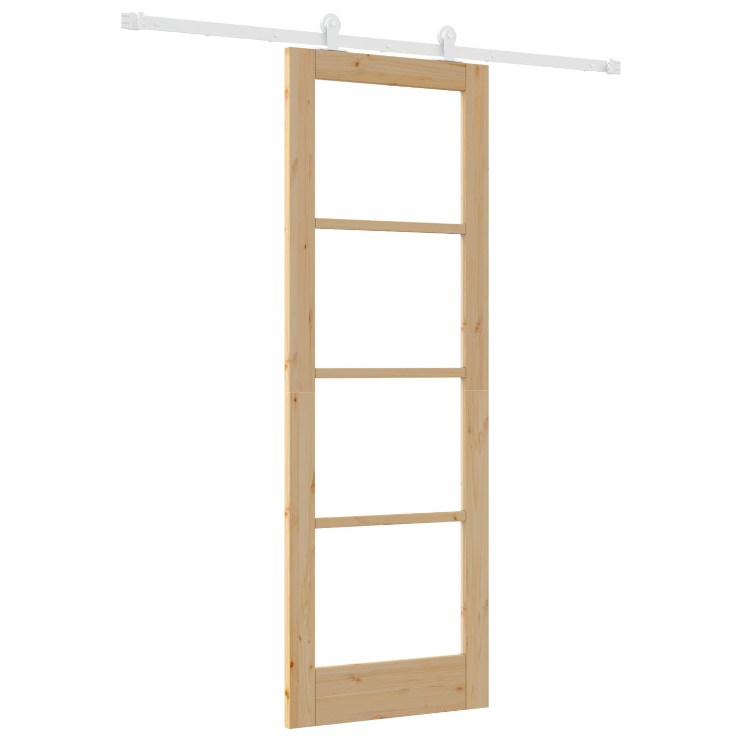 Sliding Door with Hardware Set 'ORKDAL'Solid Wood & Glass, vidaXL Interior Door with Glass 'ORKDAL'73.5x211x4 cm Solid Wood Pine