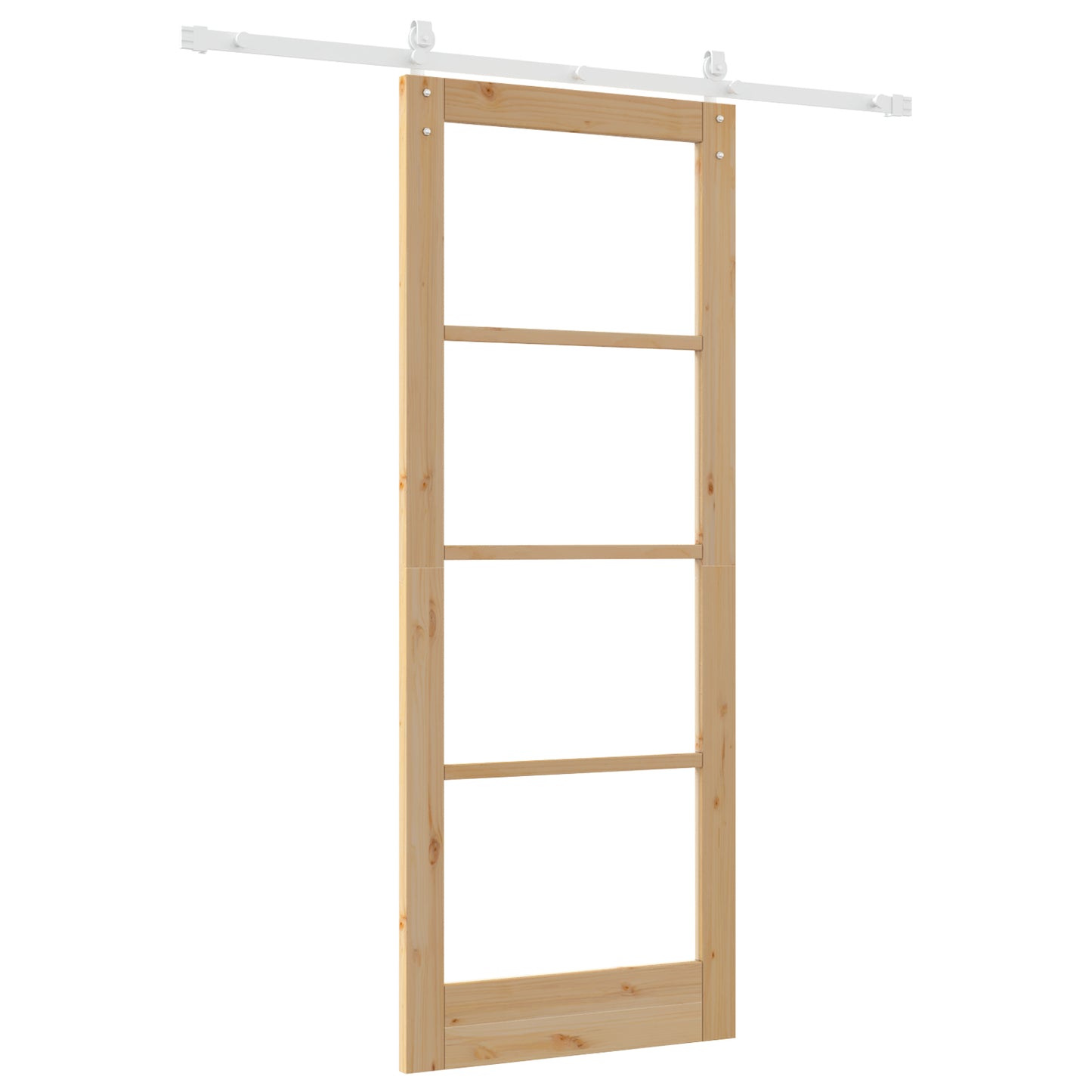 Sliding Door with Hardware Set "ORKDAL" Solid Wood&Glass, vidaXL Interior Door with Glass "ORKDAL" 83x211x4 cm Solid Wood Pine