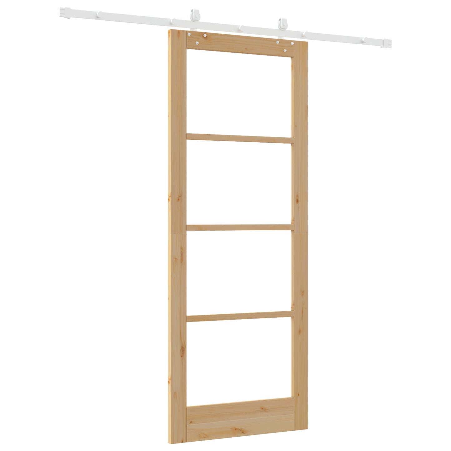 Sliding Door with Hardware Set 83x211 cm Solid Wood Pine, vidaXL Interior Door with Glass 'ORKDAL'83x211x4 cm Solid Wood Pine