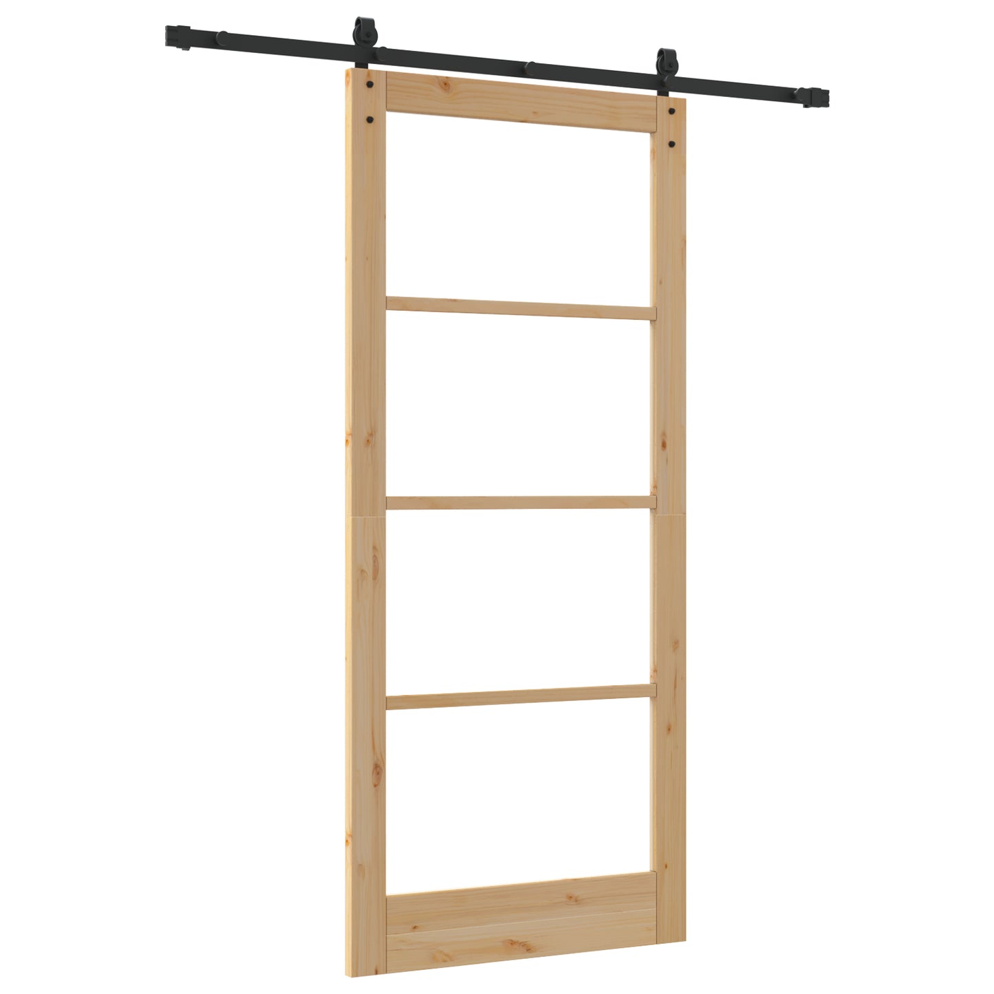 Sliding Door with Hardware Set 'ORKDAL'Solid Wood & Glass, vidaXL Interior Door with Glass 'ORKDAL'93x211x4 cm Solid Wood Pine