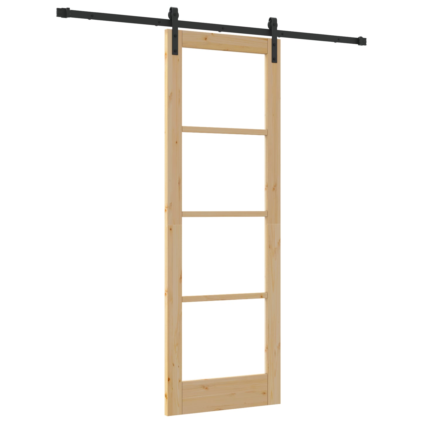 Sliding Door with Hardware Set 'ORKDAL'Solid Wood & Glass, vidaXL Interior Door with Glass 'ORKDAL'73.5x211x4 cm Solid Wood Pine