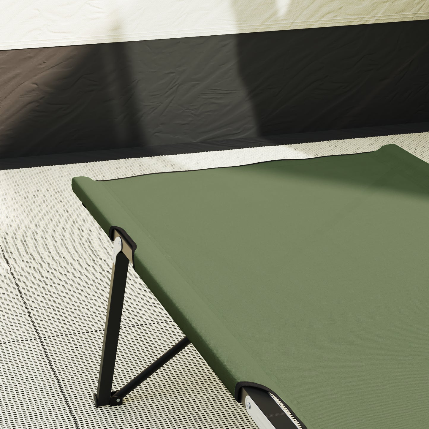 Folding Sun Beds with Carry Bags 2 pcs Army Green 600D Oxford Fabric
