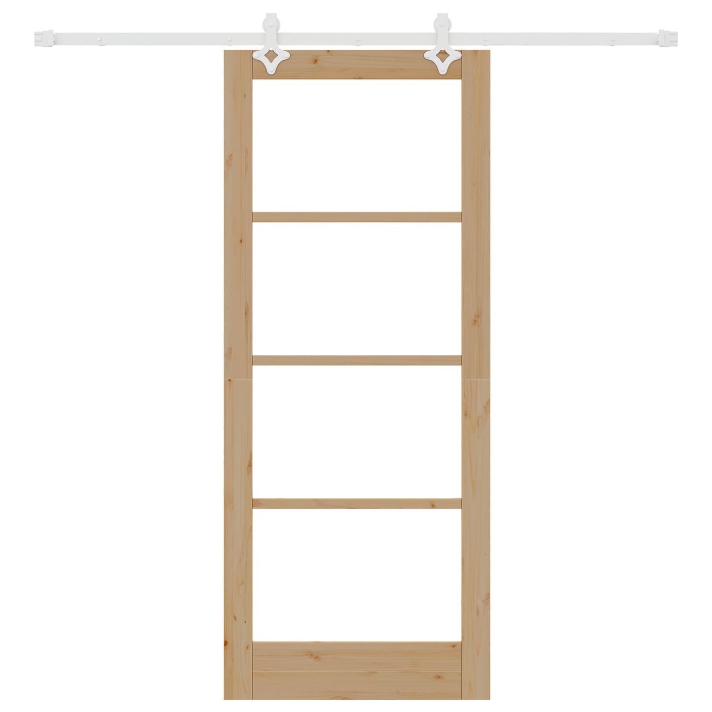 Sliding Door with Hardware Set 83x202 cm Solid Wood Pine, vidaXL Interior Door with Glass 'ORKDAL'83x202x4 cm Solid Wood Pine