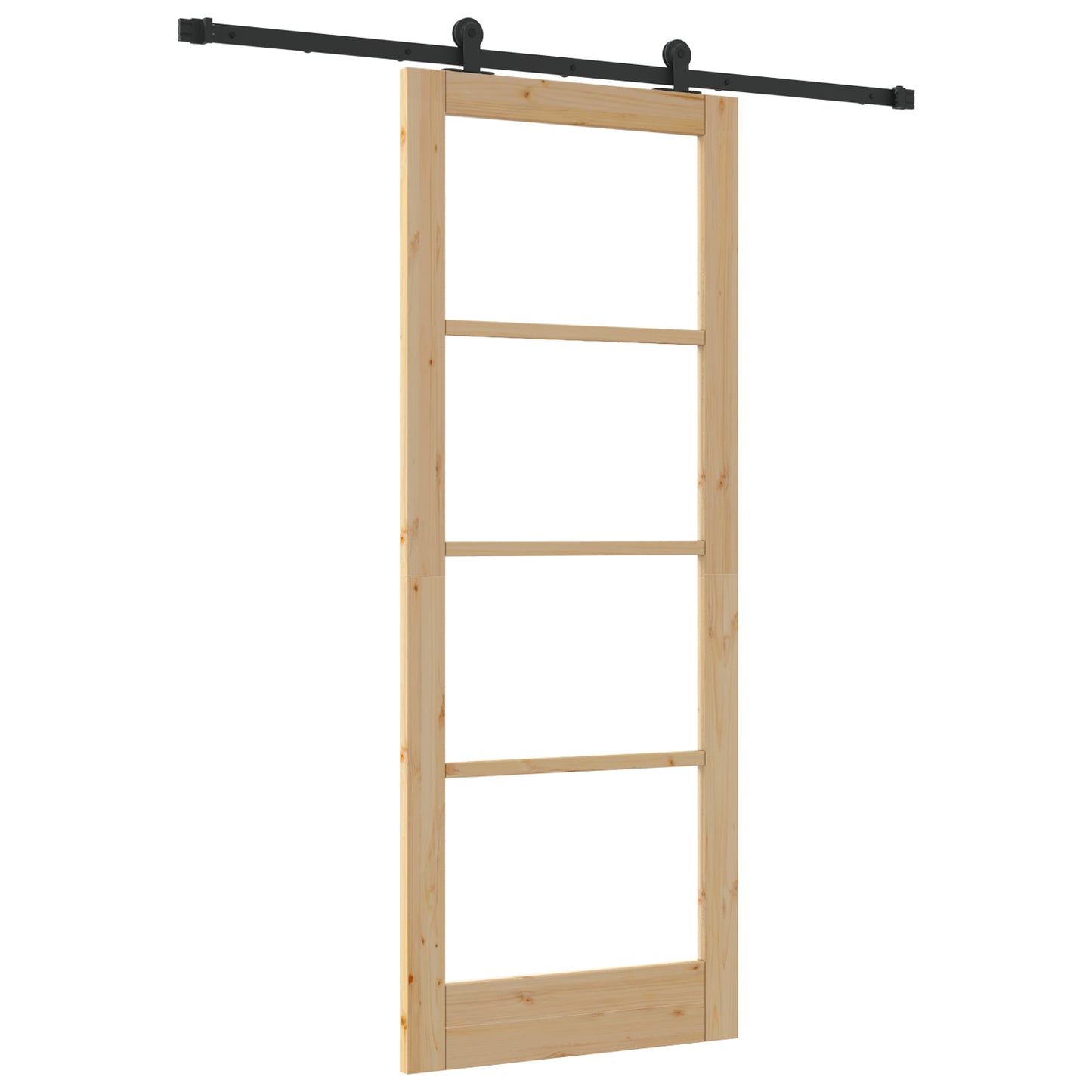 Sliding Door with Hardware Set 'ORKDAL'Solid Wood & Glass, vidaXL Interior Door with Glass 'ORKDAL'83x211x4 cm Solid Wood Pine