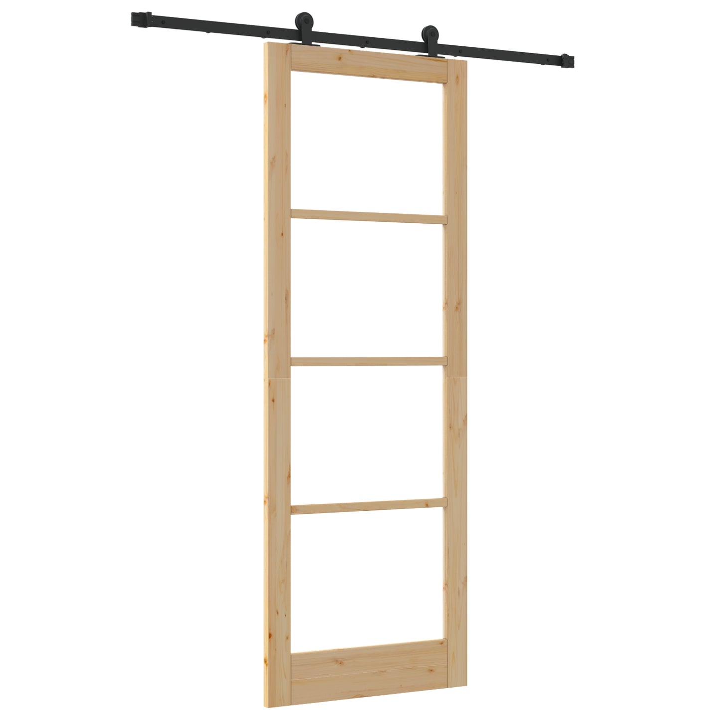 Sliding Door with Hardware Set 'ORKDAL'Solid Wood & Glass, vidaXL Interior Door with Glass 'ORKDAL'83x232x4 cm Solid Wood Pine