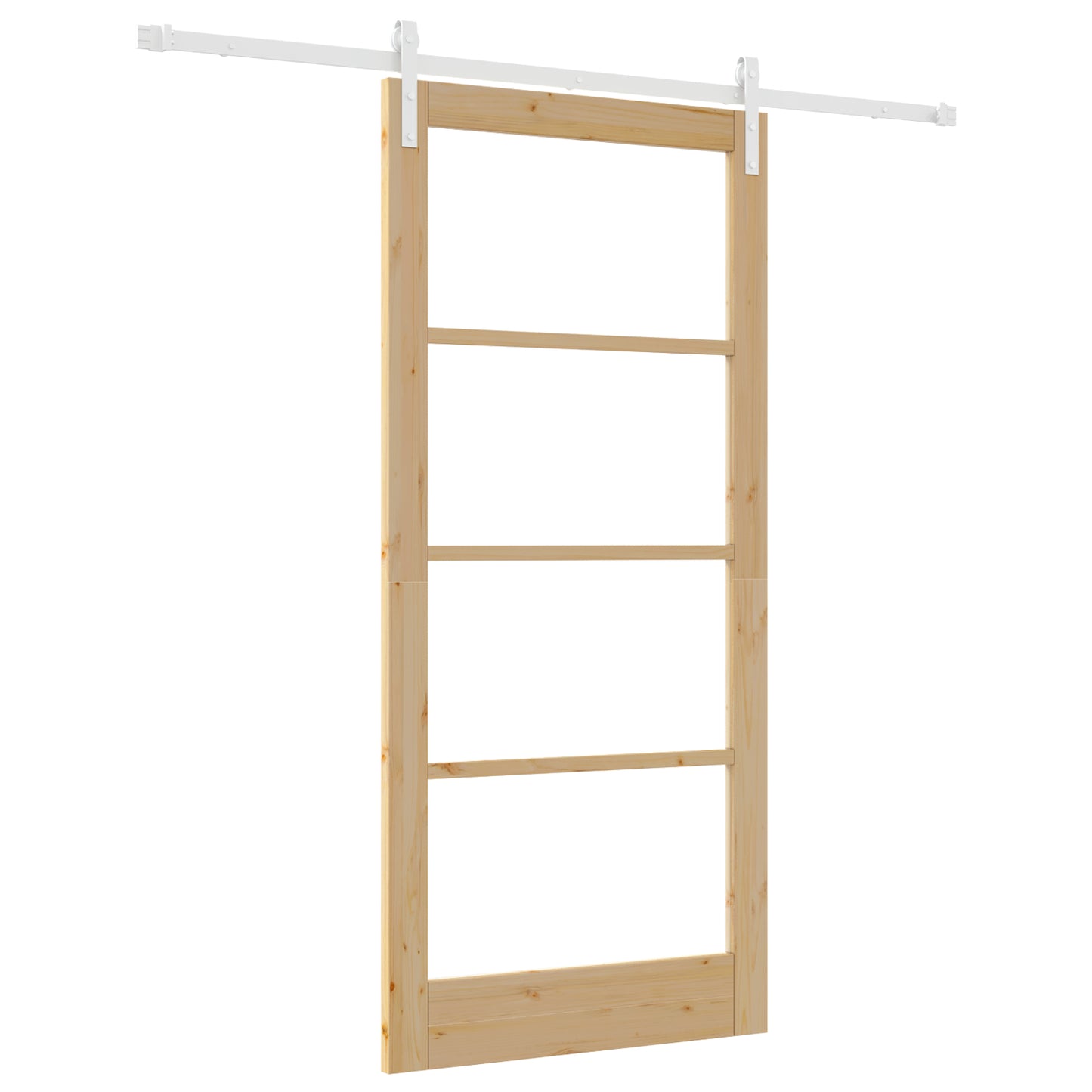 Sliding Door with Hardware Set 'ORKDAL'Solid Wood & Glass, vidaXL Interior Door with Glass 'ORKDAL'93x202x4 cm Solid Wood Pine