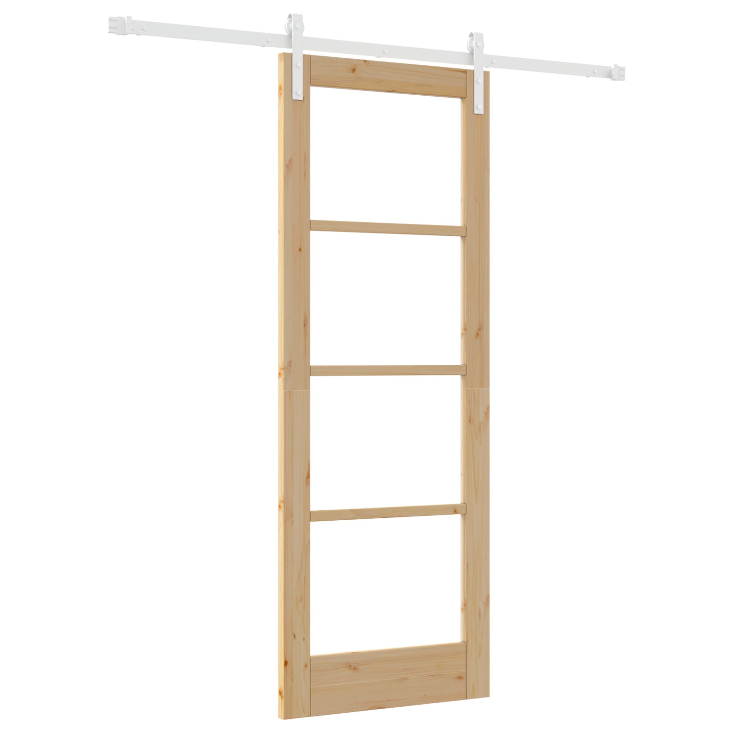 Sliding Door with Hardware Set "ORKDAL" Solid Wood & Glass, vidaXL Interior Door with Glass "ORKDAL" 73.5x198.5x4 cm Solid Wood Pine