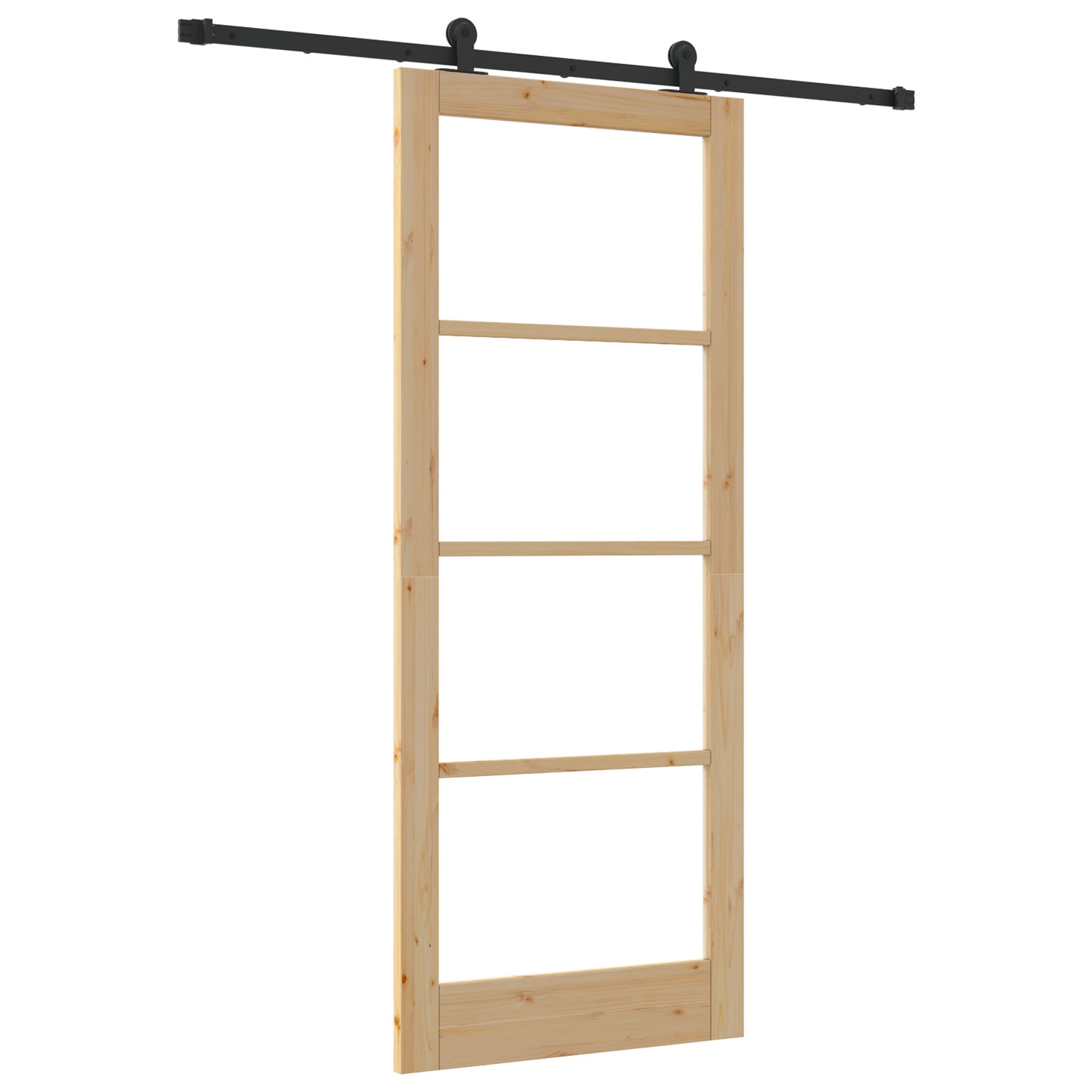 Sliding Door with Hardware Set 'ORKDAL'Solid Wood & Glass, vidaXL Interior Door with Glass 'ORKDAL'86x211x4 cm Solid Wood Pine