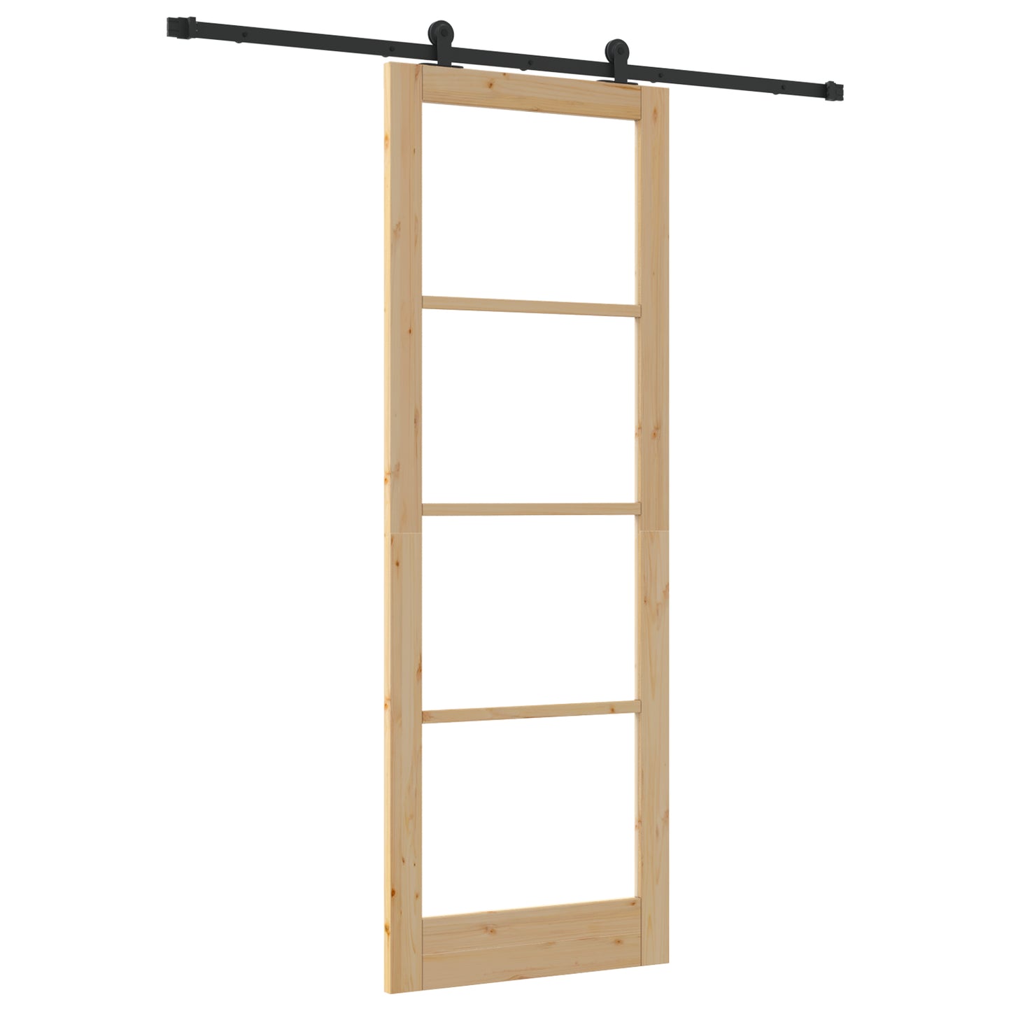 Sliding Door with Hardware Set 'ORKDAL'Solid Wood & Glass, vidaXL Interior Door with Glass 'ORKDAL'83x232x4 cm Solid Wood Pine