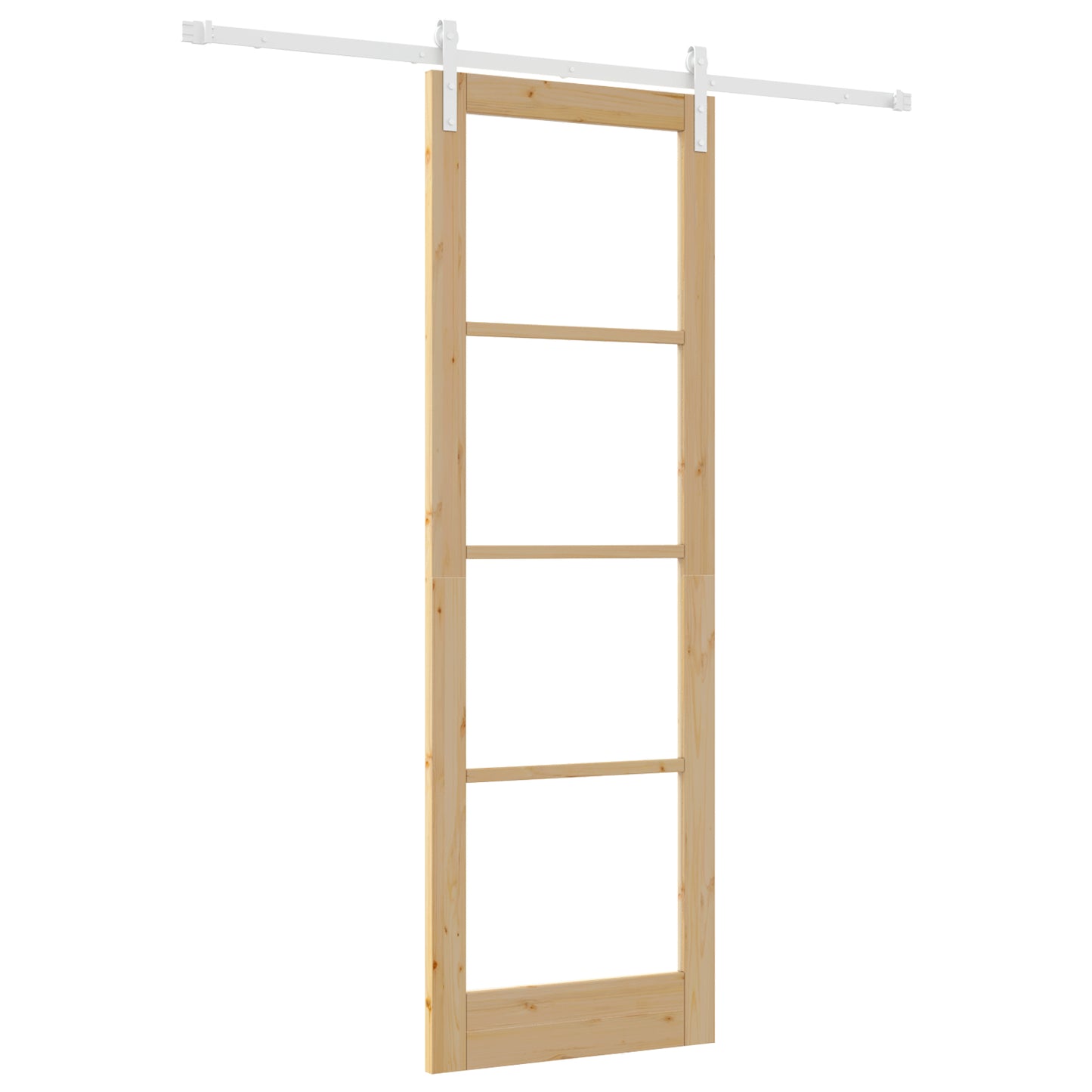 Sliding Door with Hardware Set "ORKDAL" Solid Wood & Glass, vidaXL Interior Door with Glass "ORKDAL" 78x232x4 cm Solid Wood Pine
