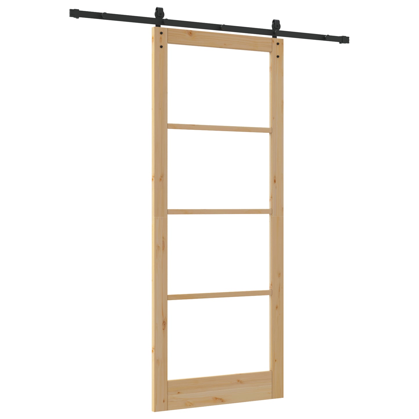 Sliding Door with Hardware Set 'ORKDAL'Solid Wood & Glass, vidaXL Interior Door with Glass 'ORKDAL'93x232x4 cm Solid Wood Pine