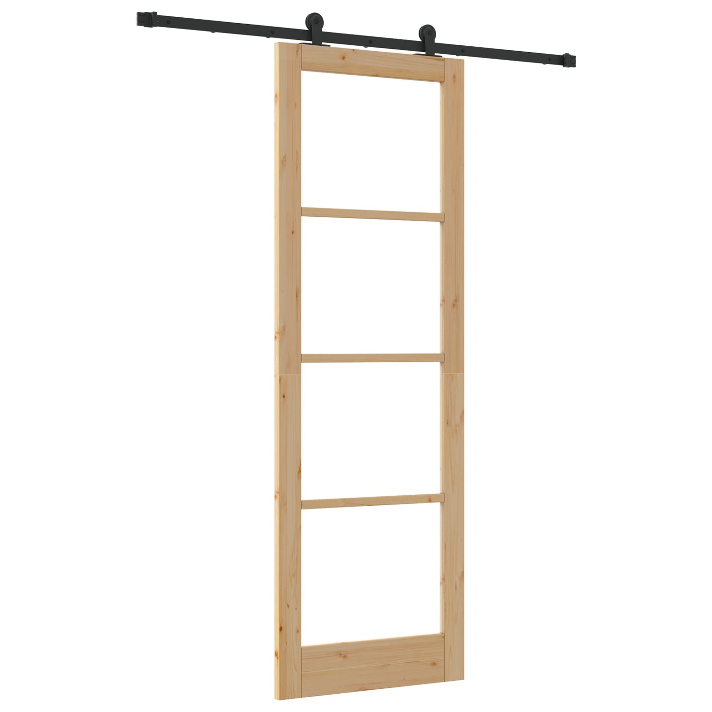 Sliding Door with Hardware Set 'ORKDAL'Solid Wood & Glass, vidaXL Interior Door with Glass 'ORKDAL'78x232x4 cm Solid Wood Pine