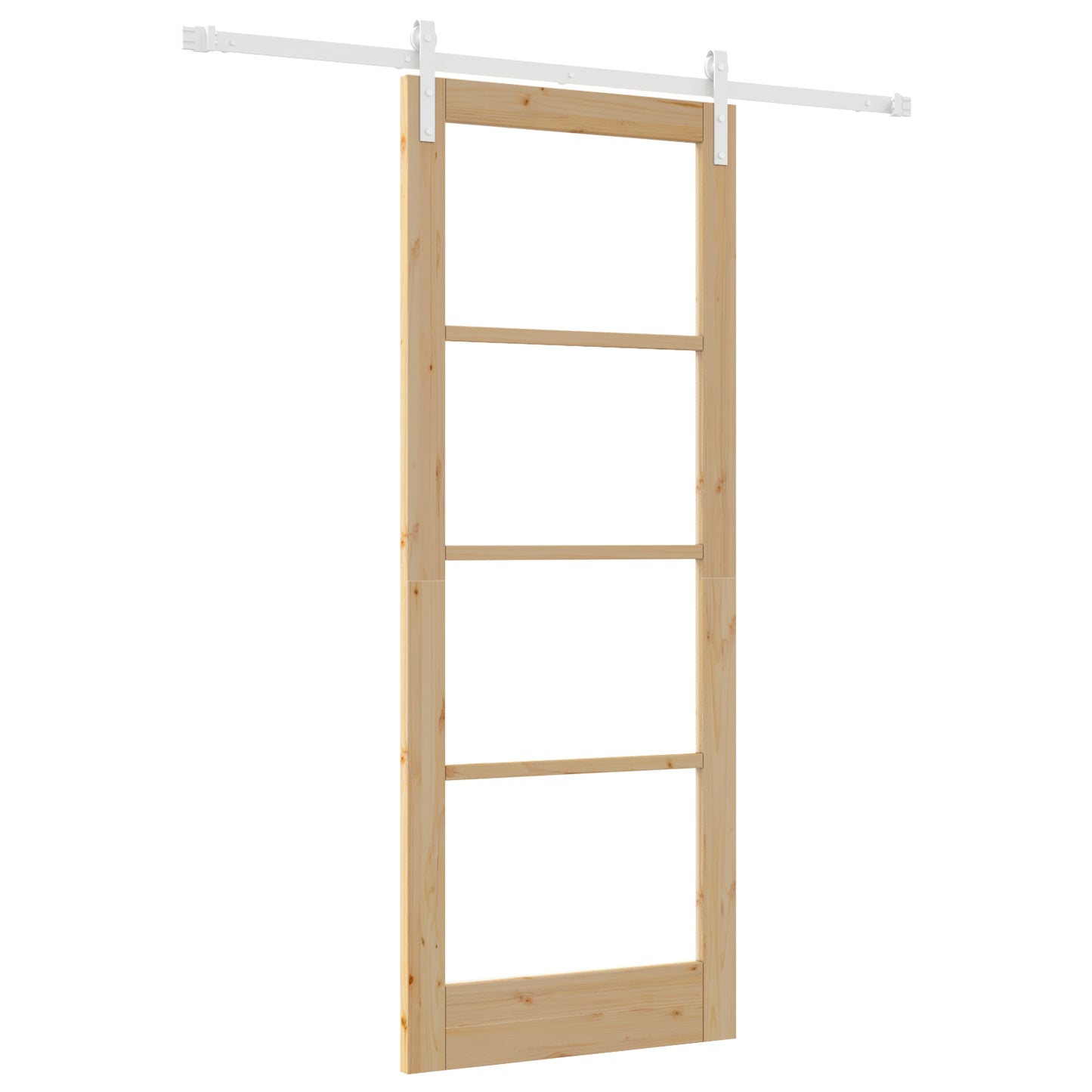 Sliding Door with Hardware Set "ORKDAL" Solid Wood&Glass, vidaXL Interior Door with Glass "ORKDAL" 83x211x4 cm Solid Wood Pine