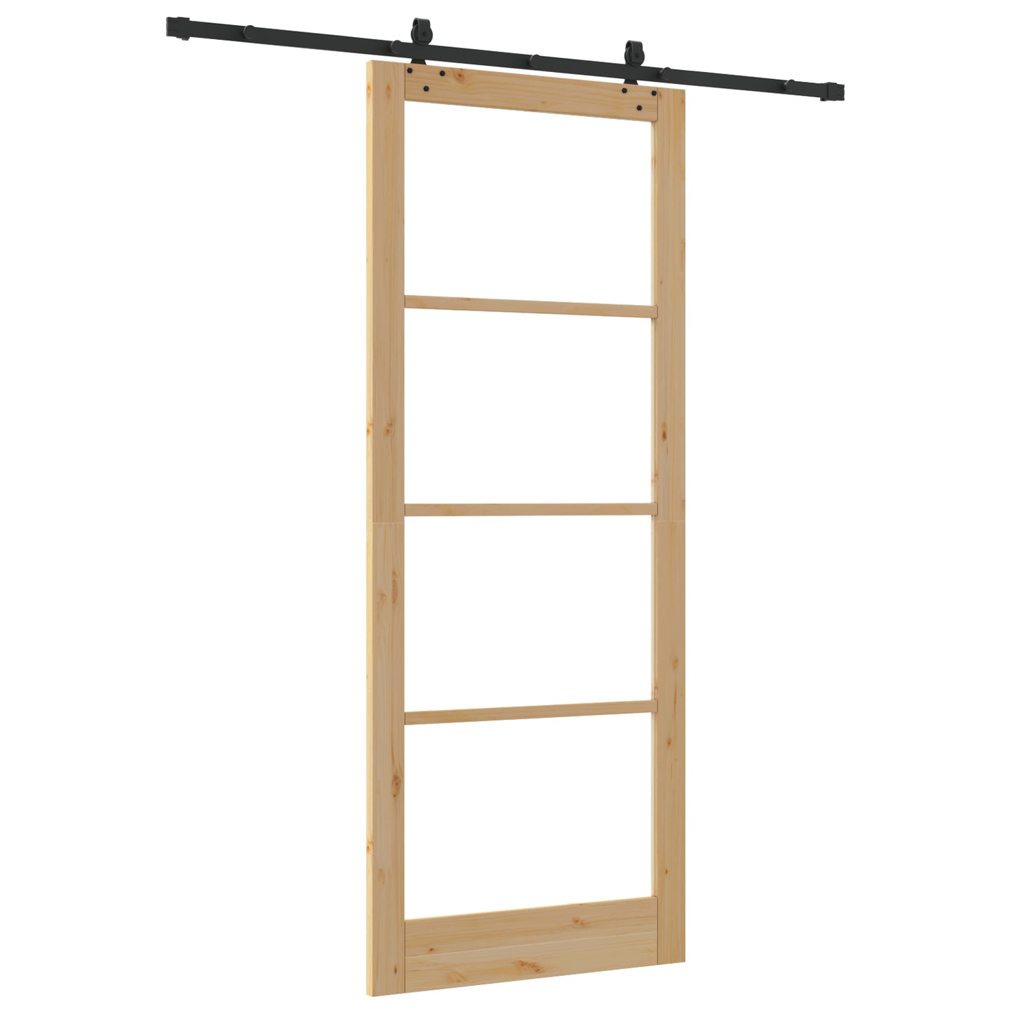 Sliding Door with Hardware Set 'ORKDAL'Solid Wood & Glass, vidaXL Interior Door with Glass 'ORKDAL'93x232x4 cm Solid Wood Pine