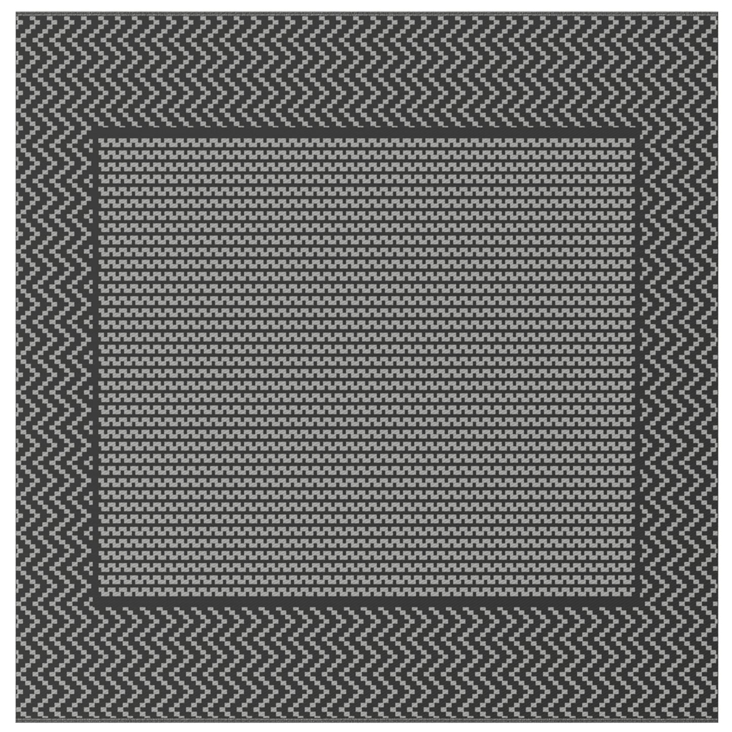 Outdoor Rug "ARAKIL" Black and Grey 300x300 cm PP