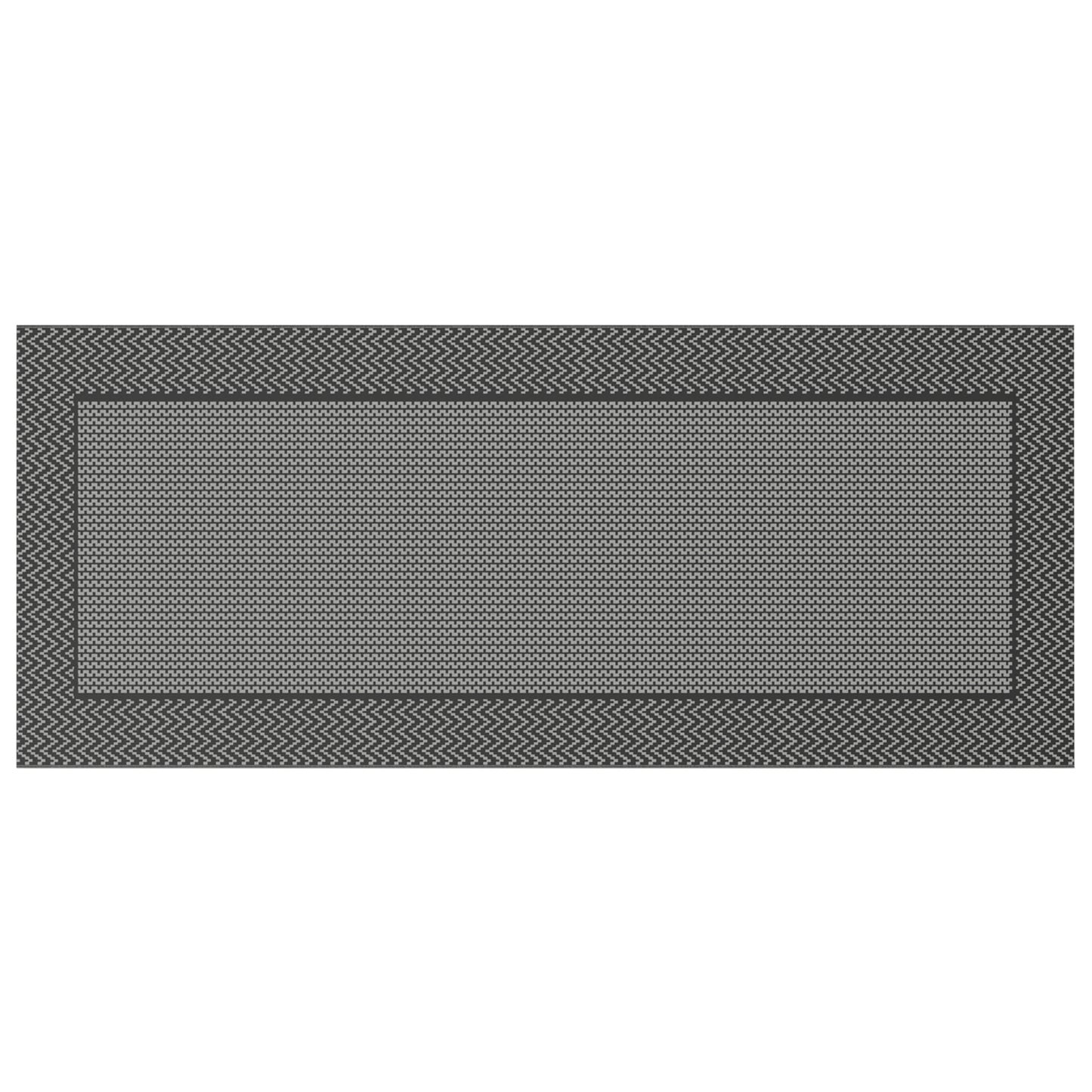 Outdoor Rug "ARAKIL" Black and Grey 250x600 cm PP