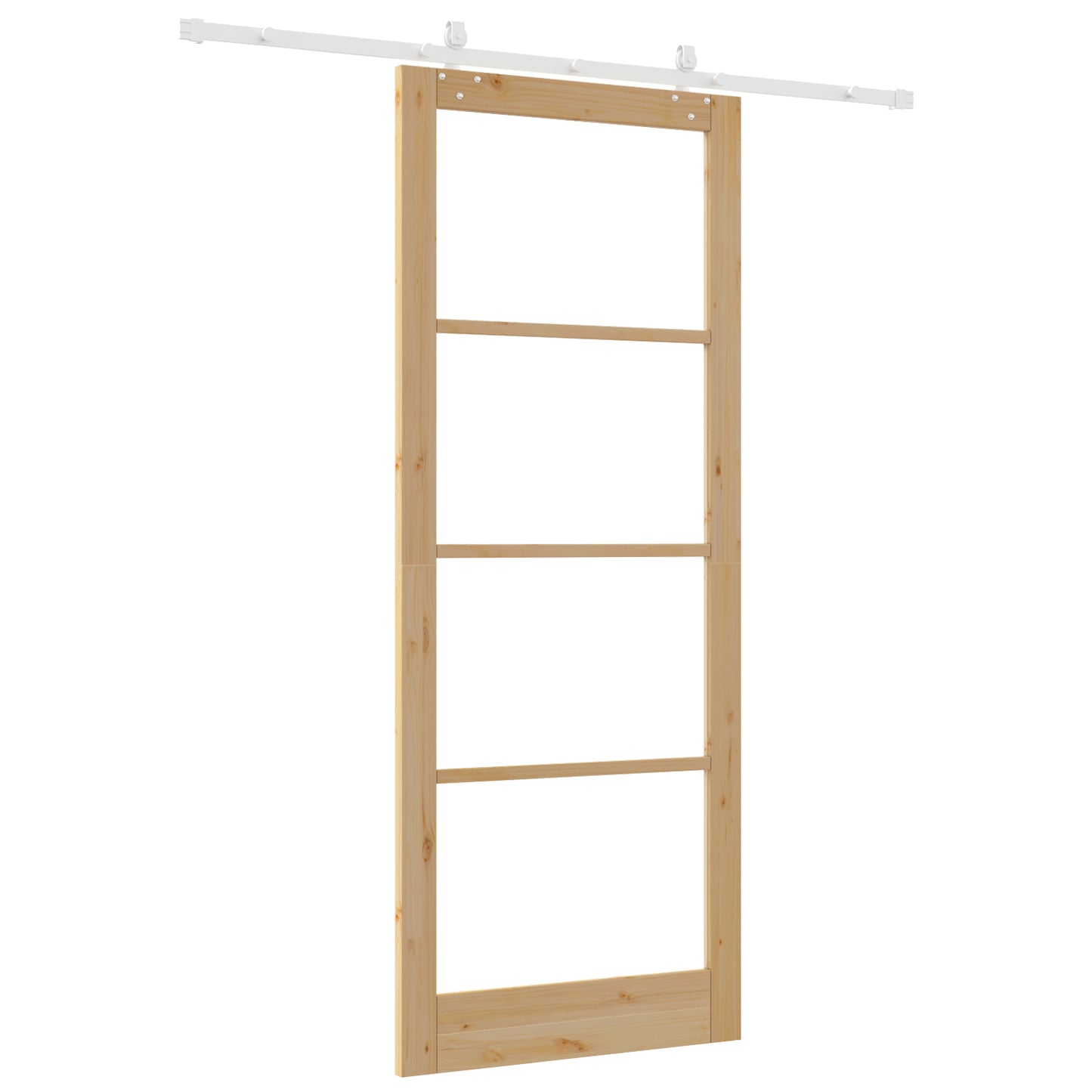 Sliding Door with Hardware Set 93x232 cm Solid Wood Pine, vidaXL Interior Door with Glass 'ORKDAL'93x232x4 cm Solid Wood Pine