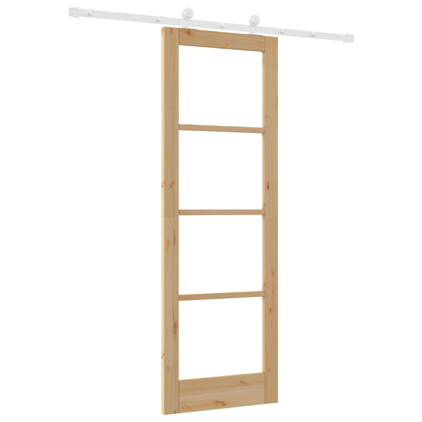 Sliding Door with Hardware Set 'ORKDAL'Solid Wood & Glass, vidaXL Interior Door with Glass 'ORKDAL'73.5x211x4 cm Solid Wood Pine