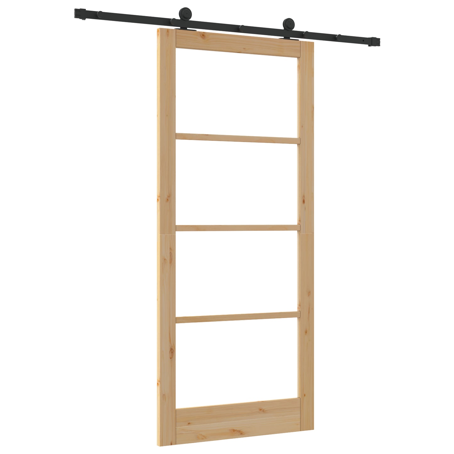 Sliding Door with Hardware Set 'ORKDAL'Solid Wood & Glass, vidaXL Interior Door with Glass 'ORKDAL'93x211x4 cm Solid Wood Pine