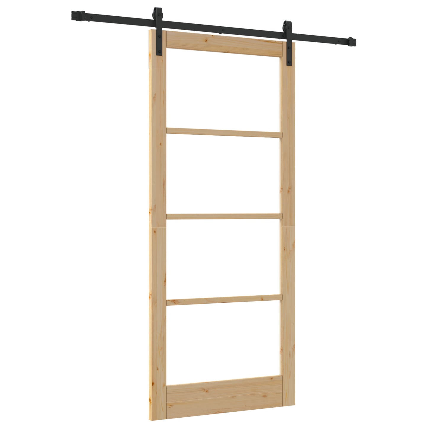 Sliding Door with Hardware Set 'ORKDAL'Solid Wood & Glass, vidaXL Interior Door with Glass 'ORKDAL'93x211x4 cm Solid Wood Pine