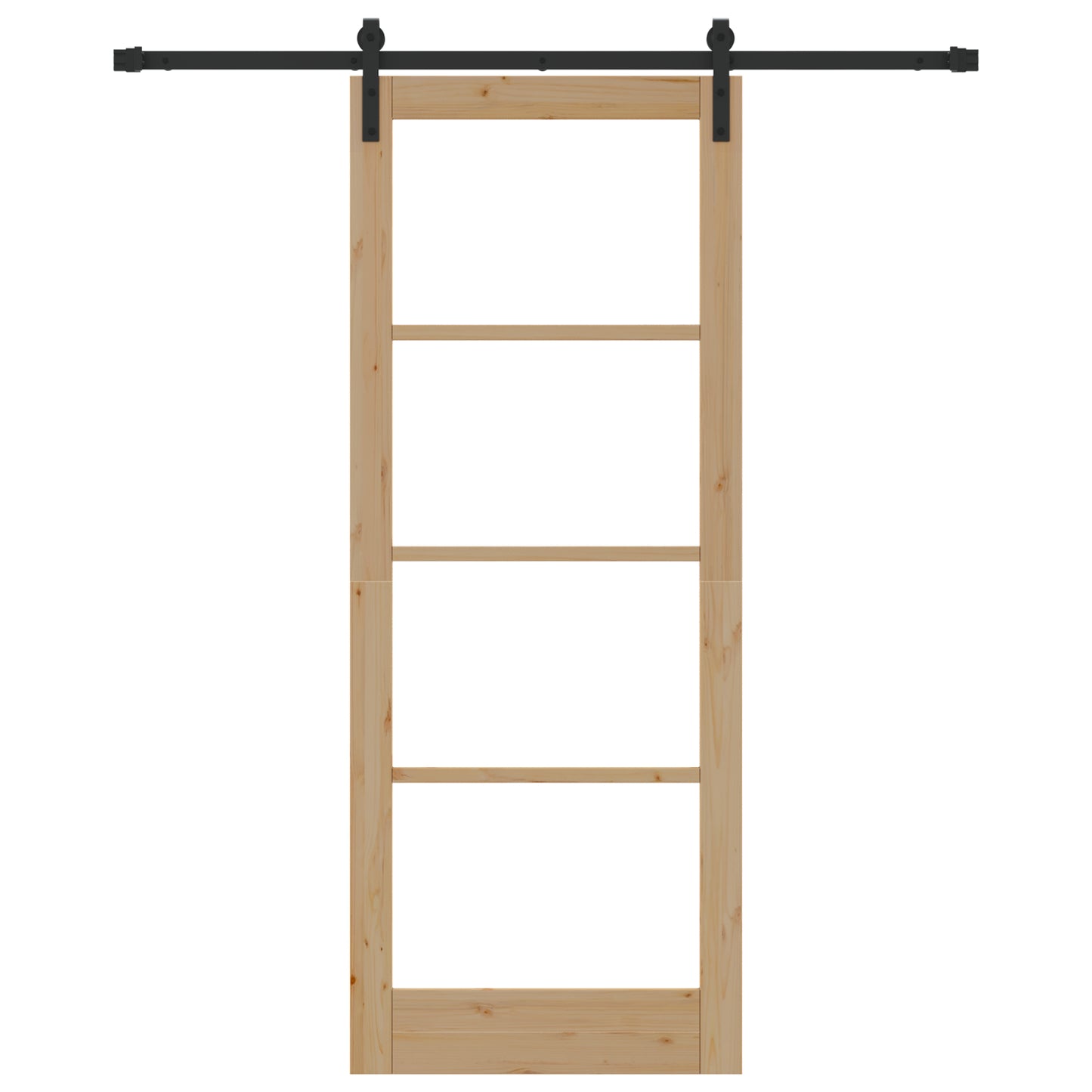Sliding Door with Hardware Set 'ORKDAL'Solid Wood & Glass, vidaXL Interior Door with Glass 'ORKDAL'83x211x4 cm Solid Wood Pine