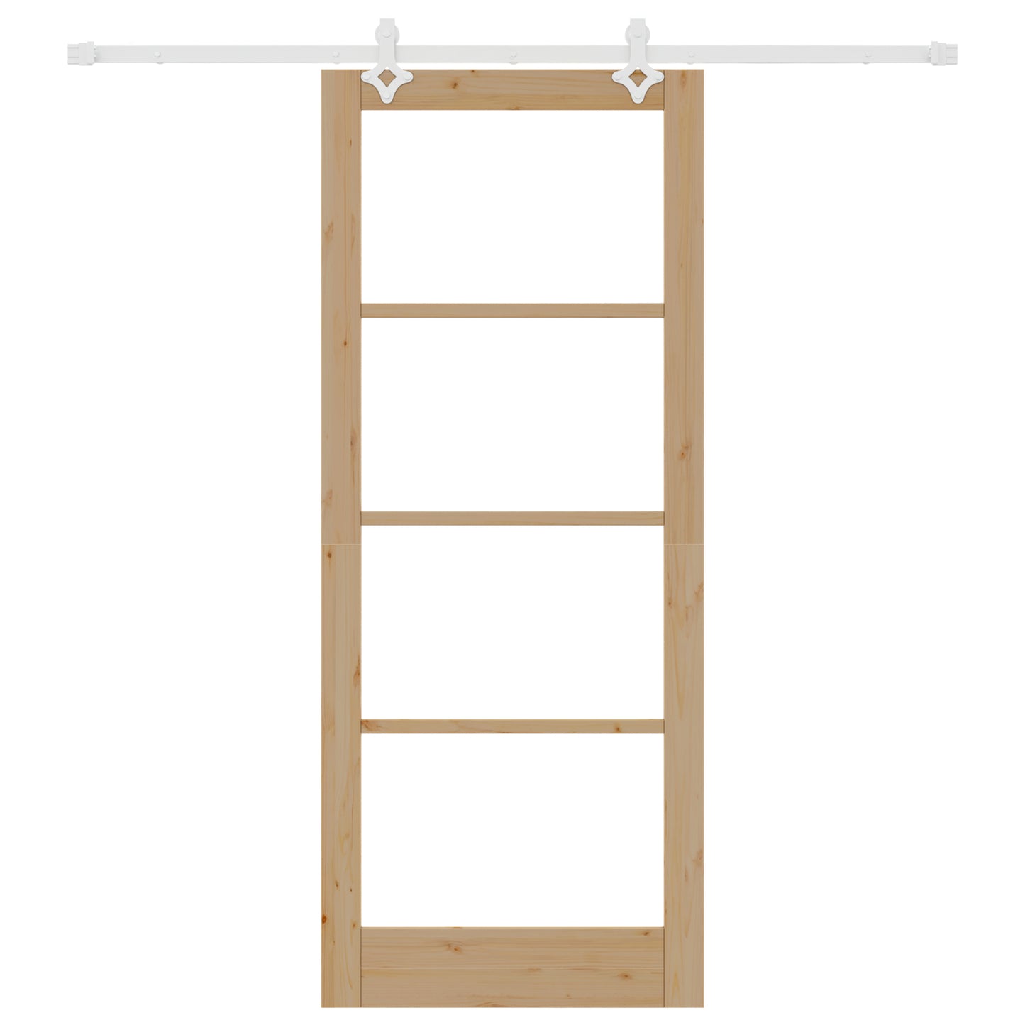 Sliding Door with Hardware Set 86x211 cm Solid Wood Pine, vidaXL Interior Door with Glass 'ORKDAL'86x211x4 cm Solid Wood Pine