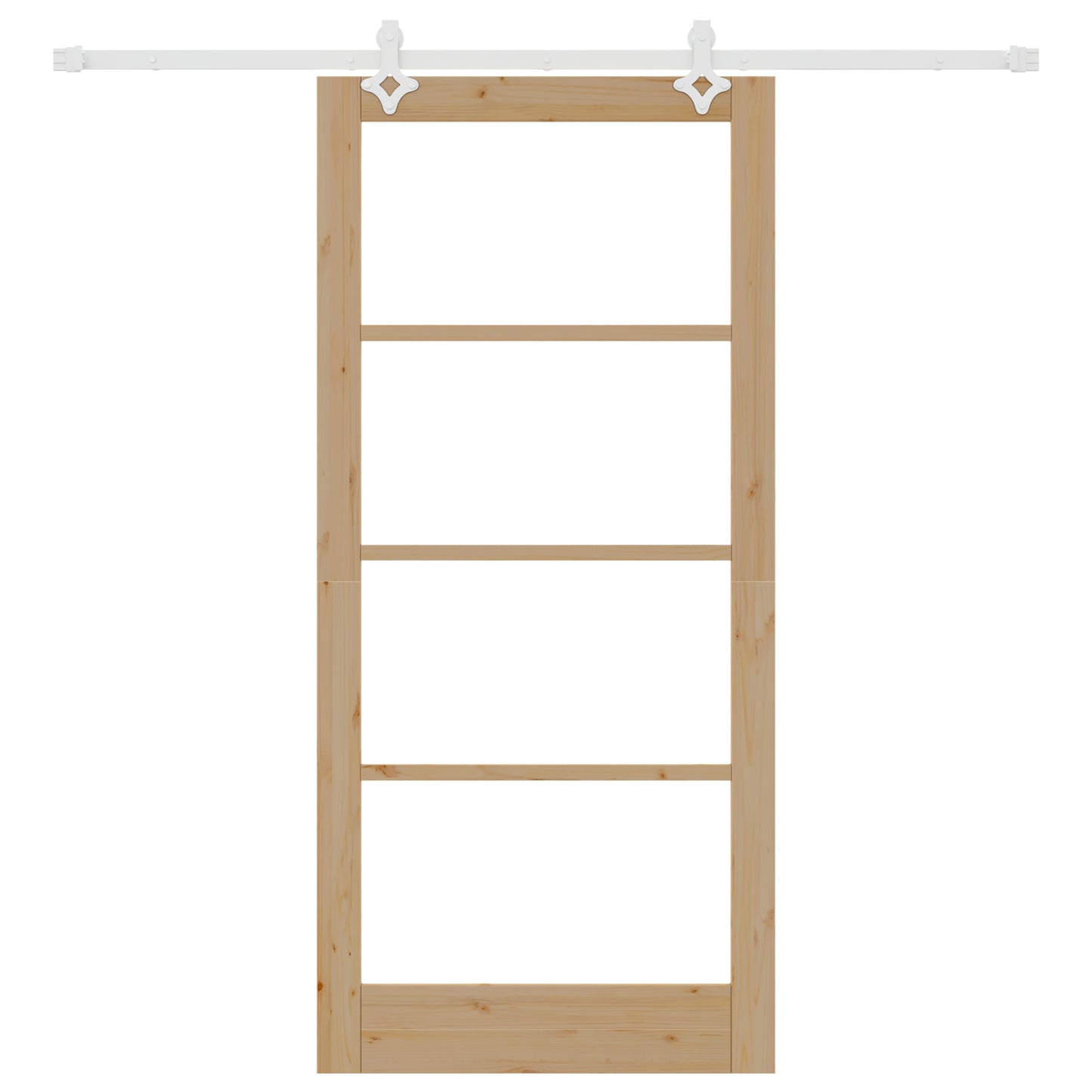 Sliding Door with Hardware Set 93x202 cm Solid Wood Pine, vidaXL Interior Door with Glass 'ORKDAL'93x202x4 cm Solid Wood Pine