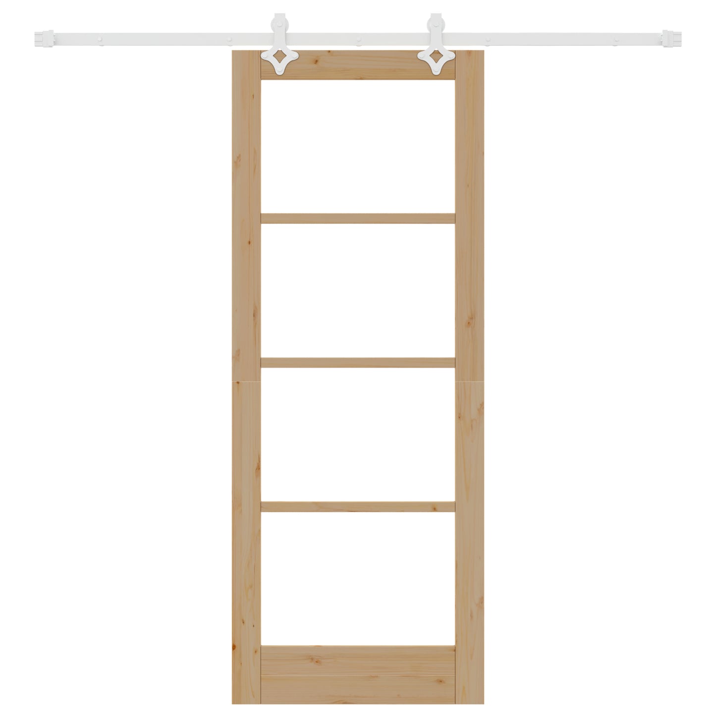Sliding Door with Hardware Set 78x202 cm Solid Wood Pine, vidaXL Interior Door with Glass 'ORKDAL'78x202x4 cm Solid Wood Pine