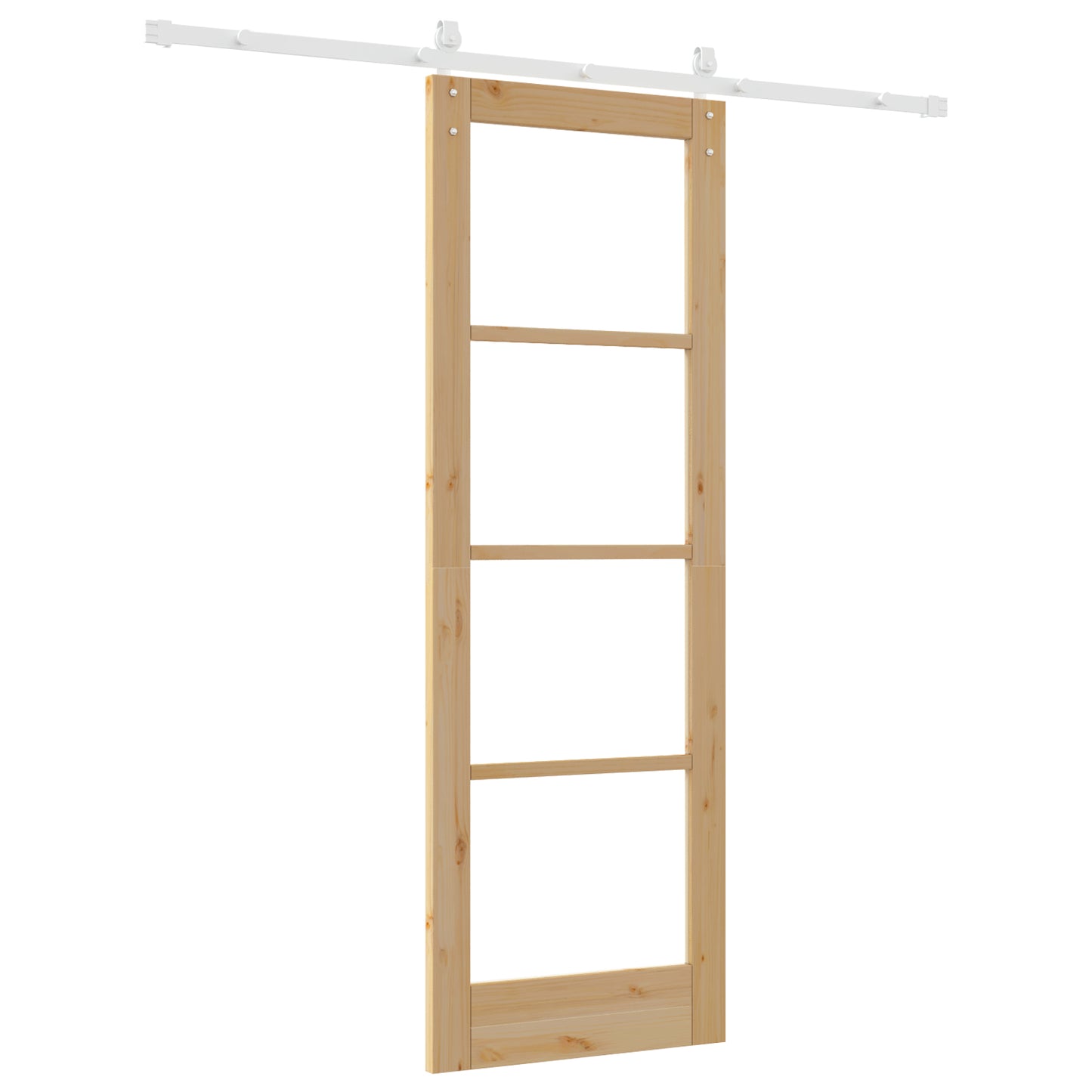 Sliding Door with Hardware Set "ORKDAL" Solid Wood & Glass, vidaXL Interior Door with Glass "ORKDAL" 73.5 x 211 x 4 cm Solid Wood Pine