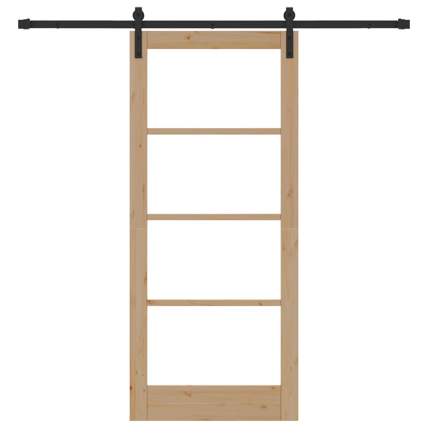 Sliding Door with Hardware Set "ORKDAL" Solid Wood & Glass, vidaXL Interior Door with Glass "ORKDAL" 86x198.5x4 cm Solid Wood Pine