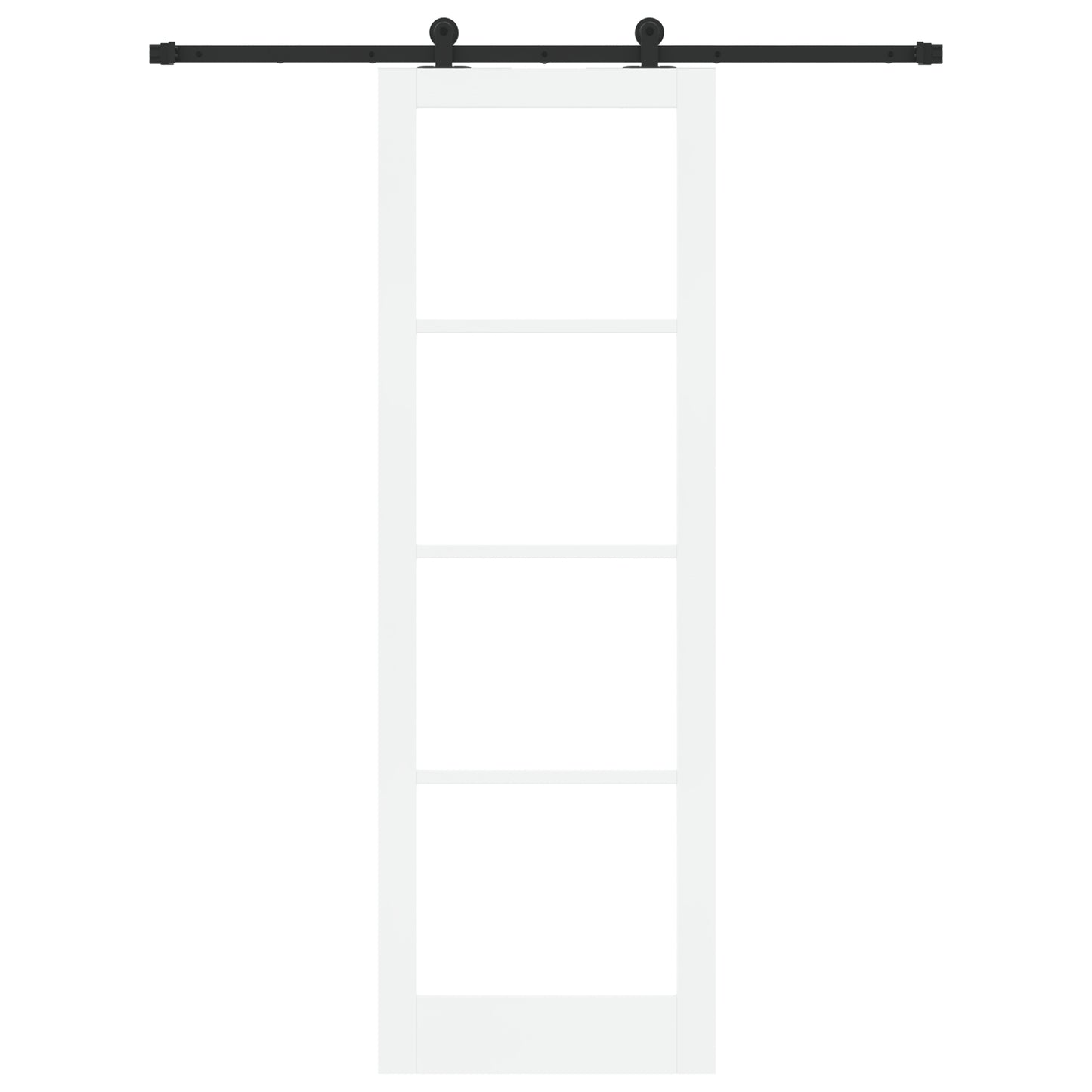 Sliding Door with Hardware Set 'ORKDAL'White Solid Wood&Glass, vidaXL Interior Door with Glass 'ORKDAL'White 78x232x4 cm