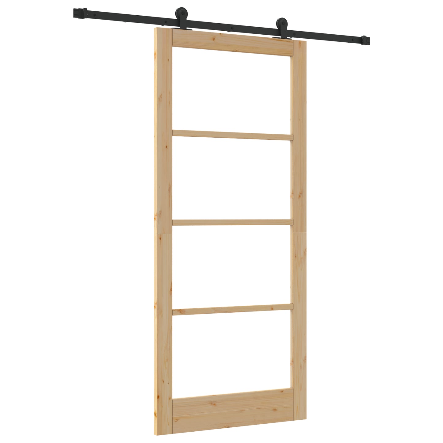 Sliding Door with Hardware Set 'ORKDAL'Solid Wood & Glass, vidaXL Interior Door with Glass 'ORKDAL'93x211x4 cm Solid Wood Pine