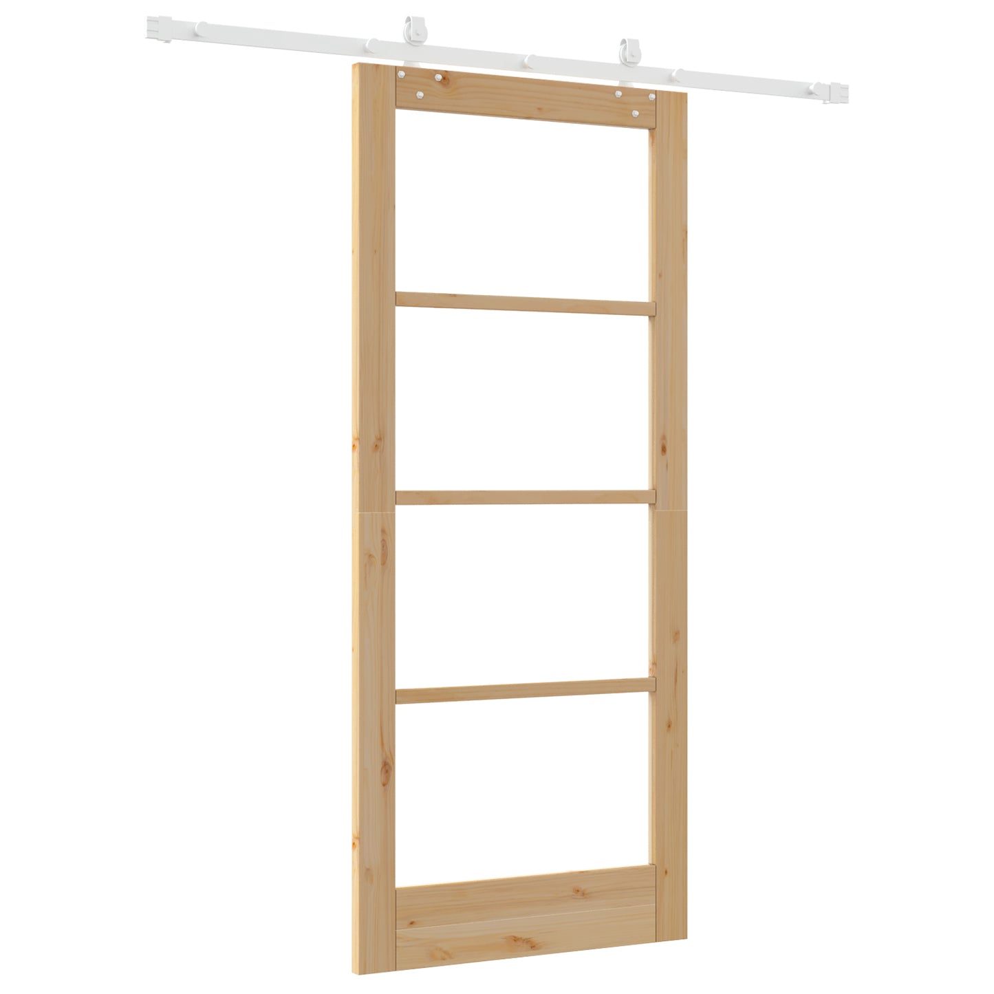 Sliding Door with Hardware Set 86x198.5 cm Solid Wood Pine, vidaXL Interior Door with Glass 'ORKDAL'86x198.5x4 cm Solid Wood Pine