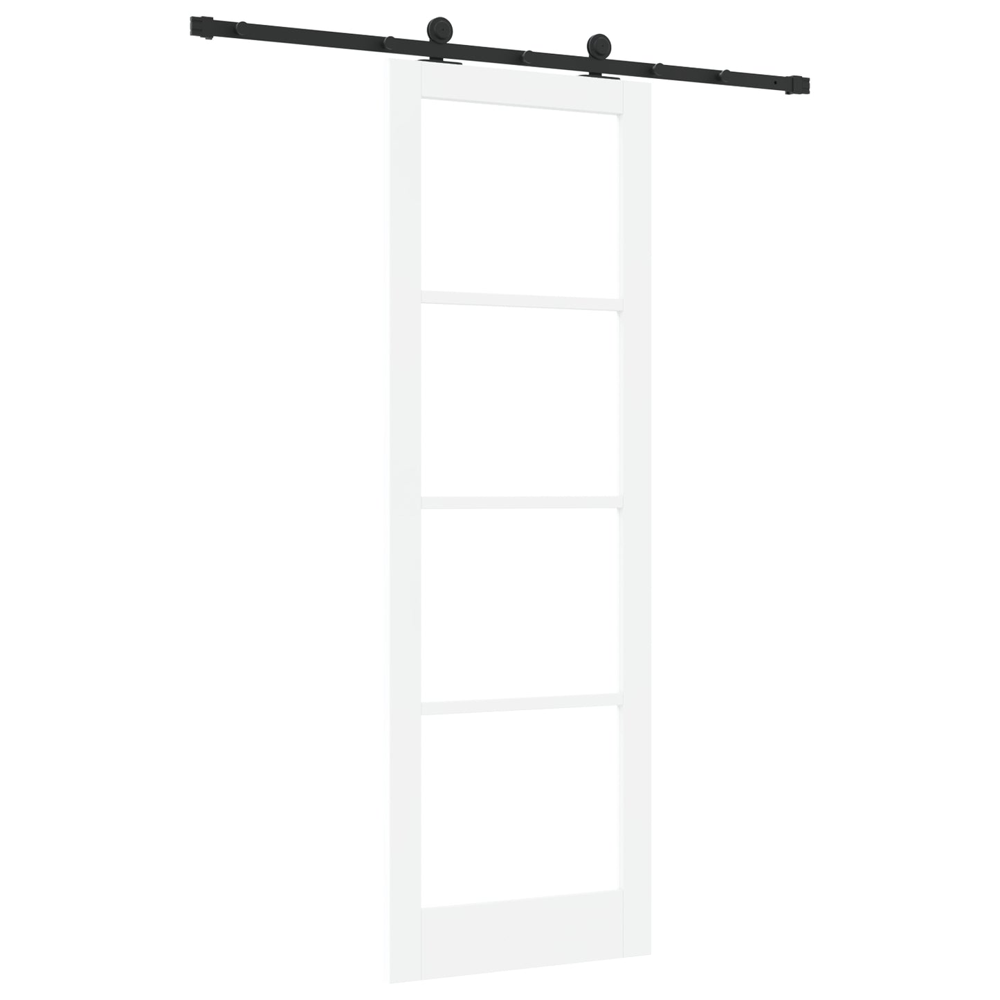 Sliding Door with Hardware Set 'ORKDAL'White Solid Wood&Glass, vidaXL Interior Door with Glass 'ORKDAL'White 78x232x4 cm