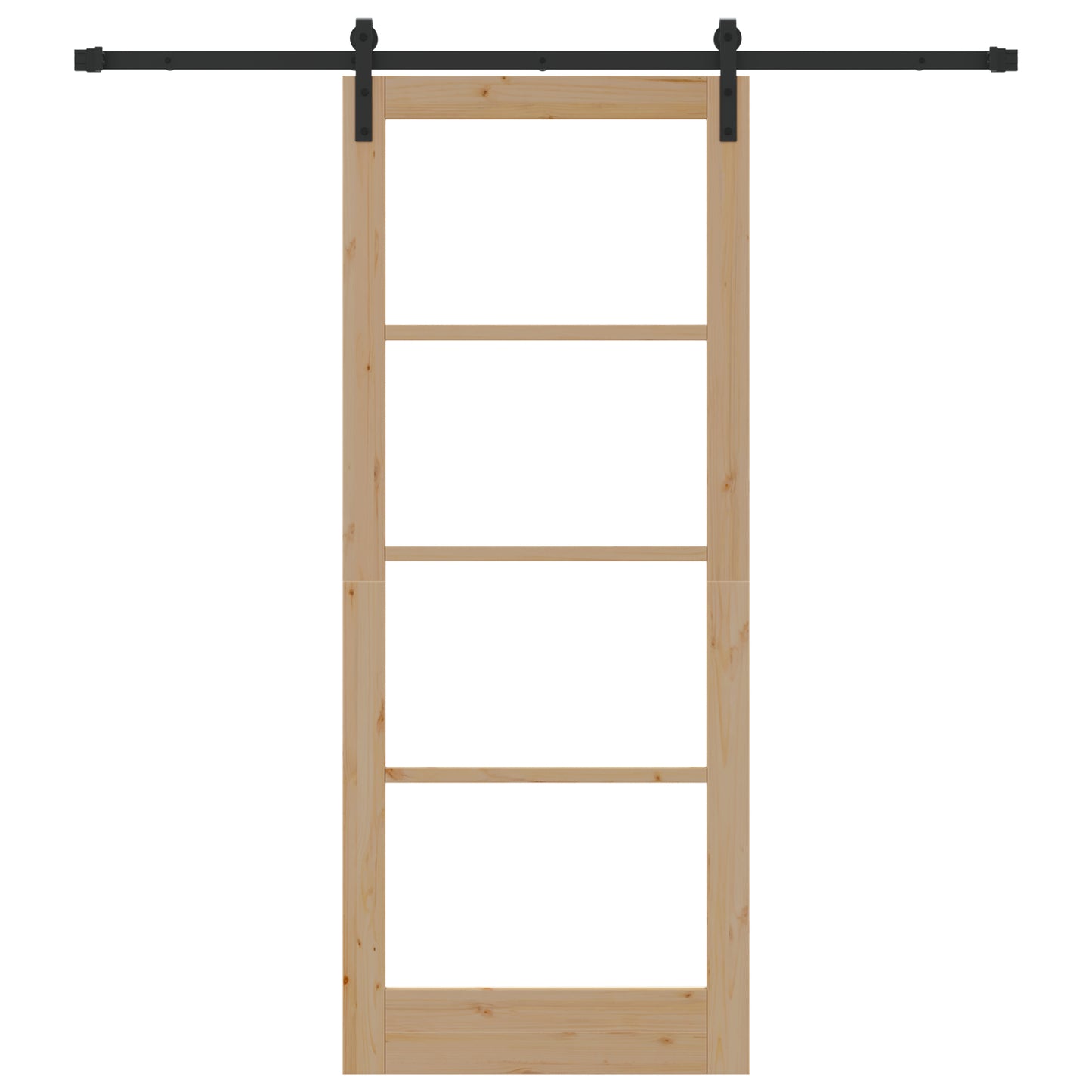 Sliding Door with Hardware Set "ORKDAL" Solid Wood & Glass, vidaXL Interior Door with Glass "ORKDAL" 86x211x4 cm Solid Wood Pine