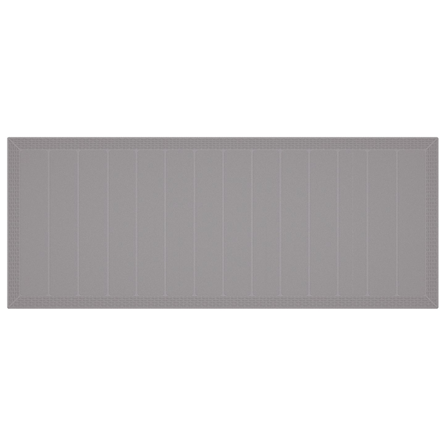 11 Piece Garden Dining Set Light Grey Poly Rattan