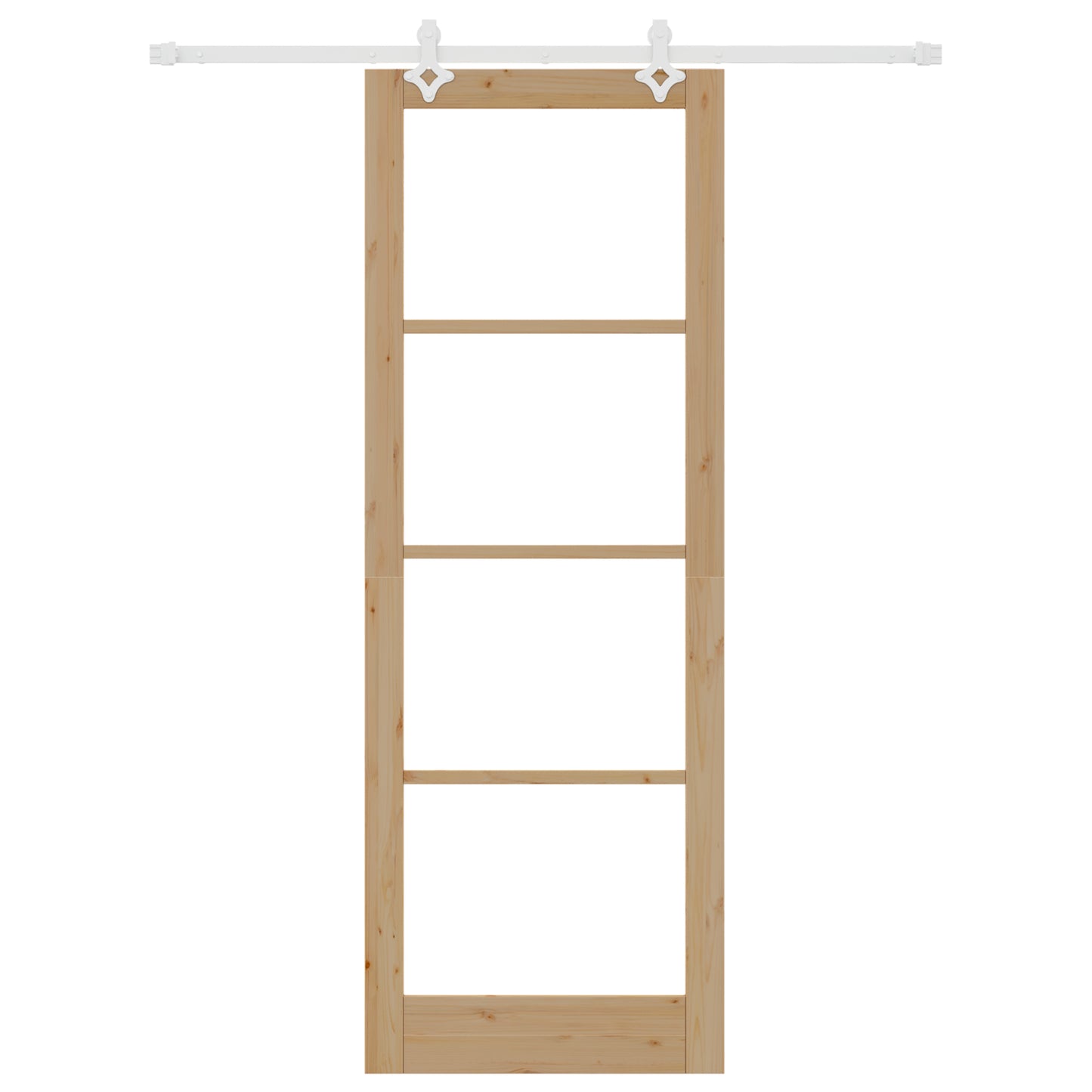 Sliding Door with Hardware Set 83x232 cm Solid Wood Pine, vidaXL Interior Door with Glass 'ORKDAL'83x232x4 cm Solid Wood Pine