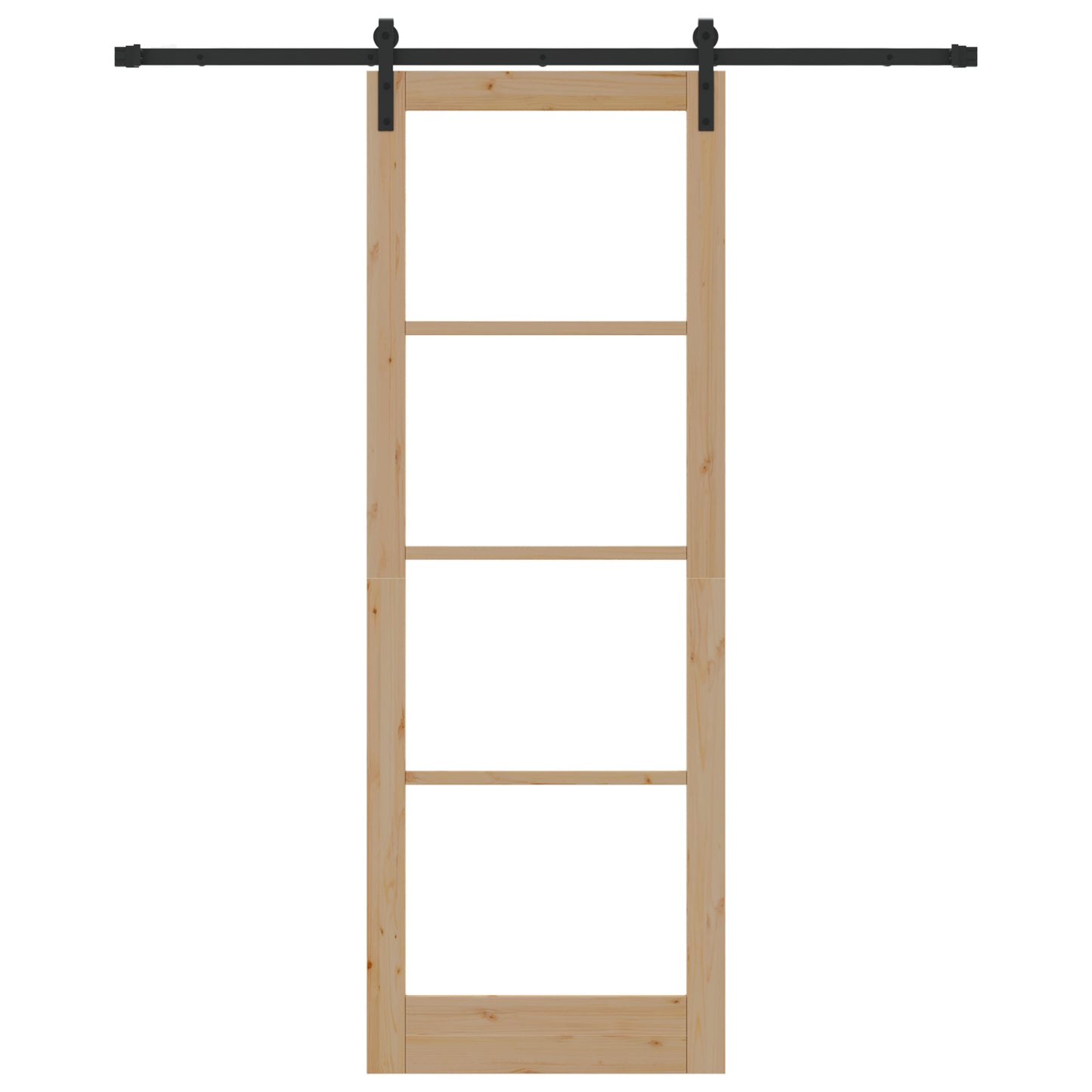 Sliding Door with Hardware Set 'ORKDAL'Solid Wood & Glass, vidaXL Interior Door with Glass 'ORKDAL'83x232x4 cm Solid Wood Pine