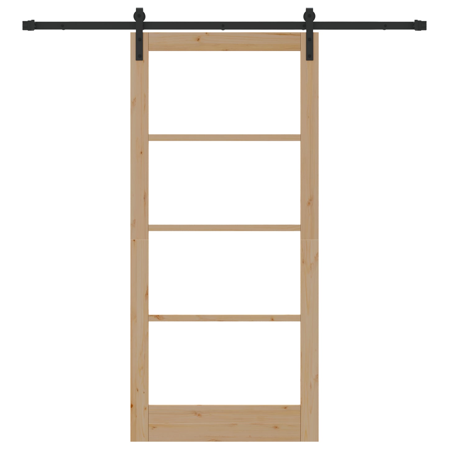 Sliding Door with Hardware Set "ORKDAL" Solid Wood & Glass, vidaXL Interior Door with Glass "ORKDAL" 93x202x4 cm Solid Wood Pine