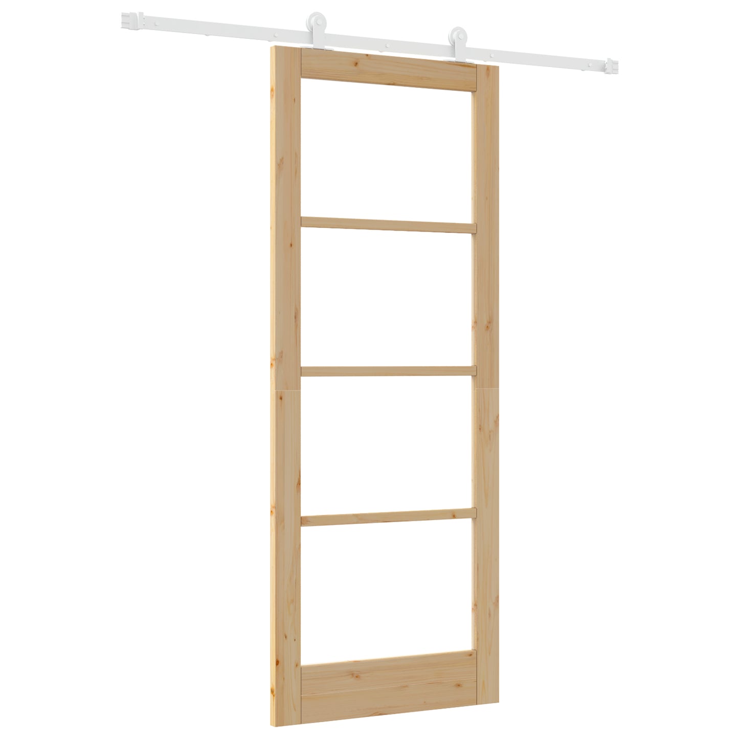 Sliding Door with Hardware Set 'ORKDAL'Solid Wood & Glass, vidaXL Interior Door with Glass 'ORKDAL'83x211x4 cm Solid Wood Pine