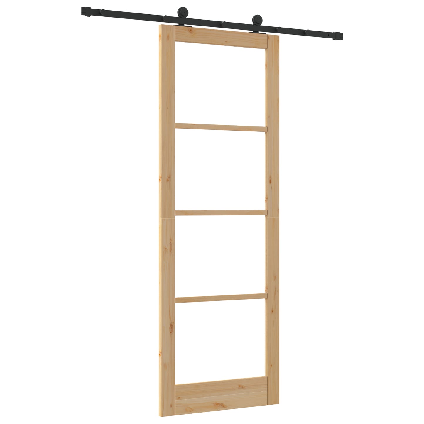 Sliding Door with Hardware Set 'ORKDAL'Solid Wood & Glass, vidaXL Interior Door with Glass 'ORKDAL'83x232x4 cm Solid Wood Pine