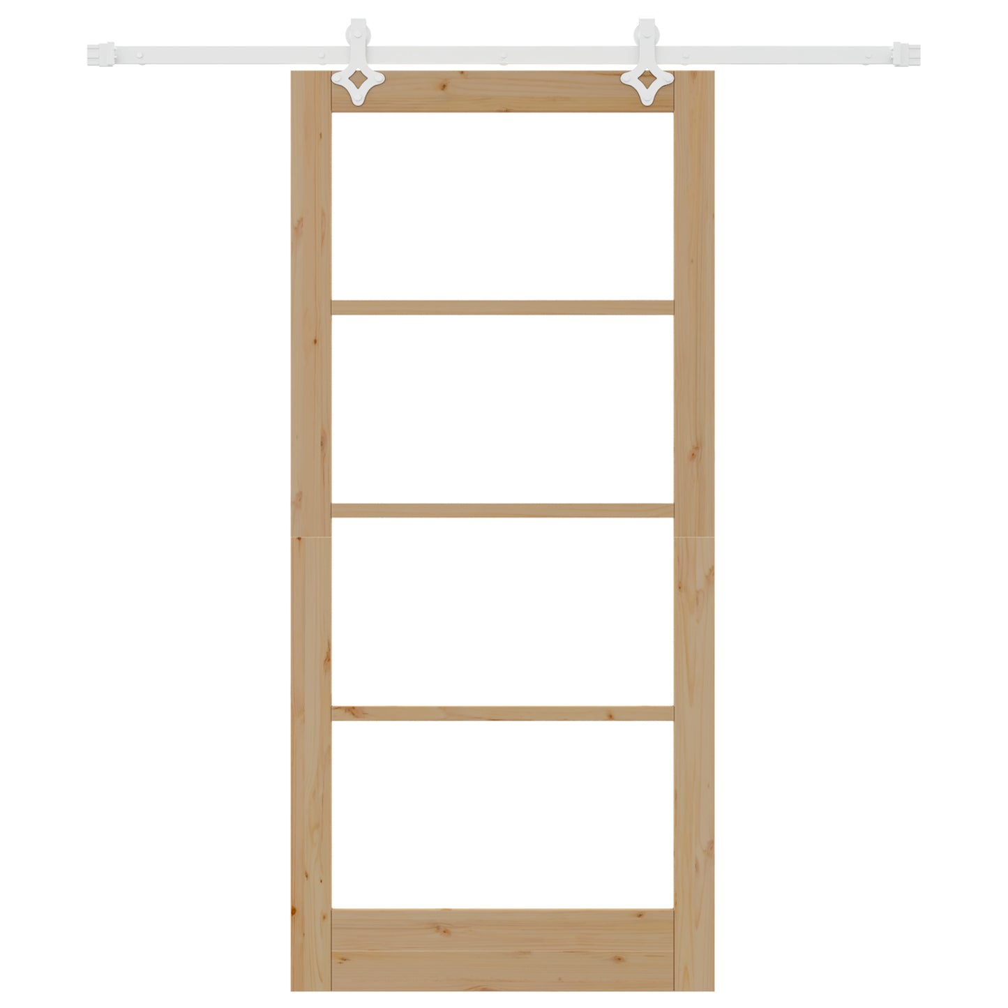 Sliding Door with Hardware Set 93x202 cm Solid Wood Pine, vidaXL Interior Door with Glass 'ORKDAL'93x202x4 cm Solid Wood Pine