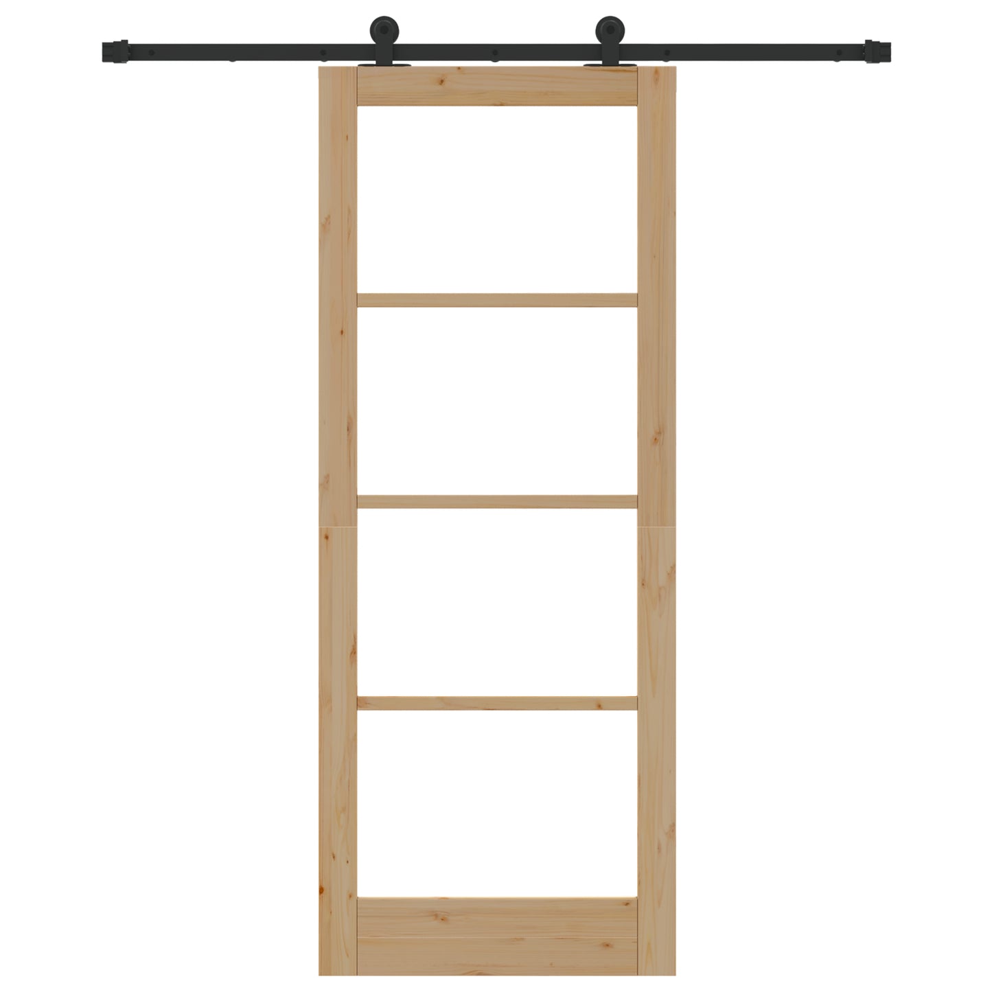 Sliding Door with Hardware Set 'ORKDAL'Solid Wood & Glass, vidaXL Interior Door with Glass 'ORKDAL'83x211x4 cm Solid Wood Pine