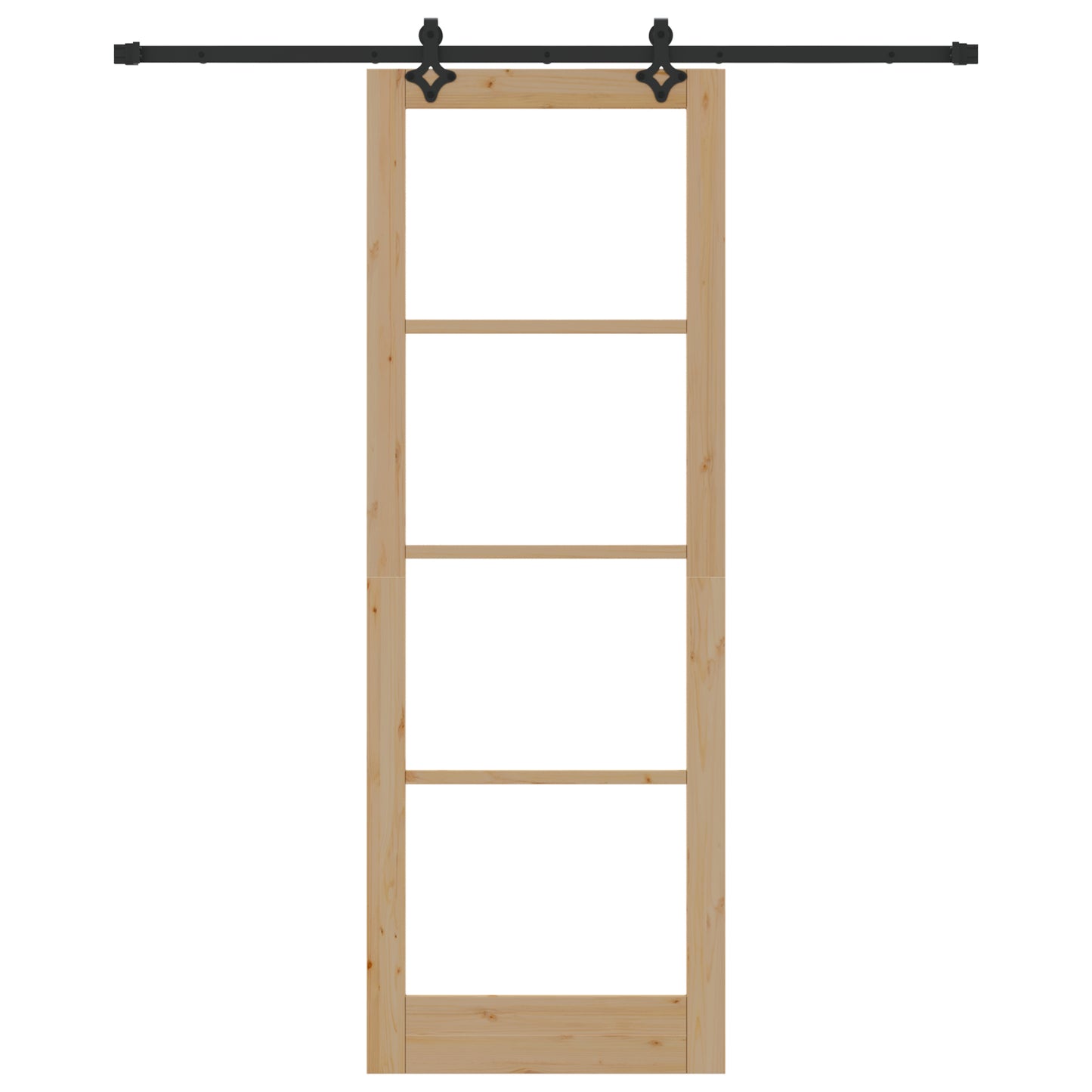 Sliding Door with Hardware Set "ORKDAL" Solid Wood & Glass, vidaXL Interior Door with Glass "ORKDAL" 83x232x4 cm Solid Wood Pine