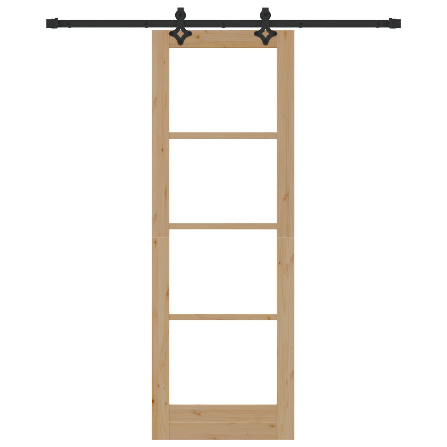 Sliding Door with Hardware Set 'ORKDAL'Solid Wood & Glass, vidaXL Internal Door with Glass 'ORKDAL'73.5x211x4 cm Solid Wood Pine