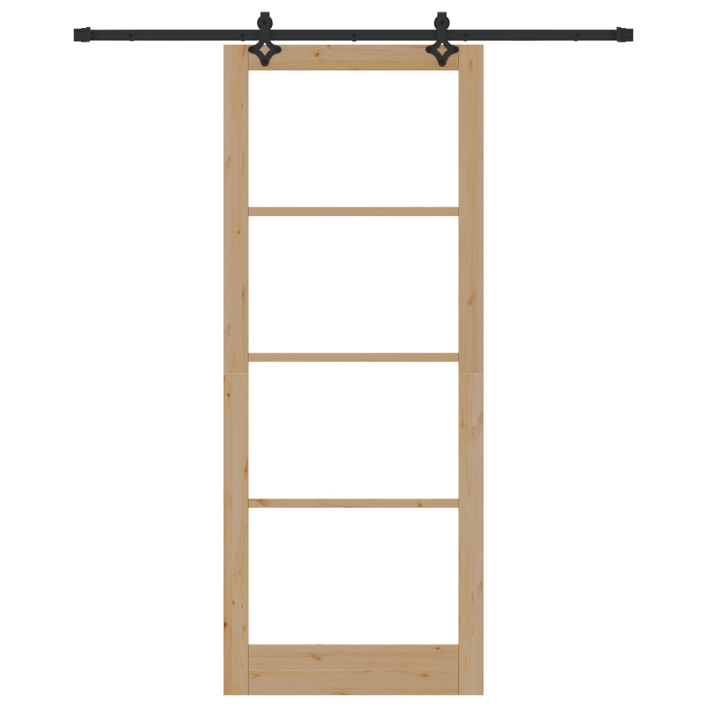 Sliding Door with Hardware Set 'ORKDAL'Solid Wood & Glass, vidaXL Interior Door with Glass 'ORKDAL'93x232x4 cm Solid Wood Pine
